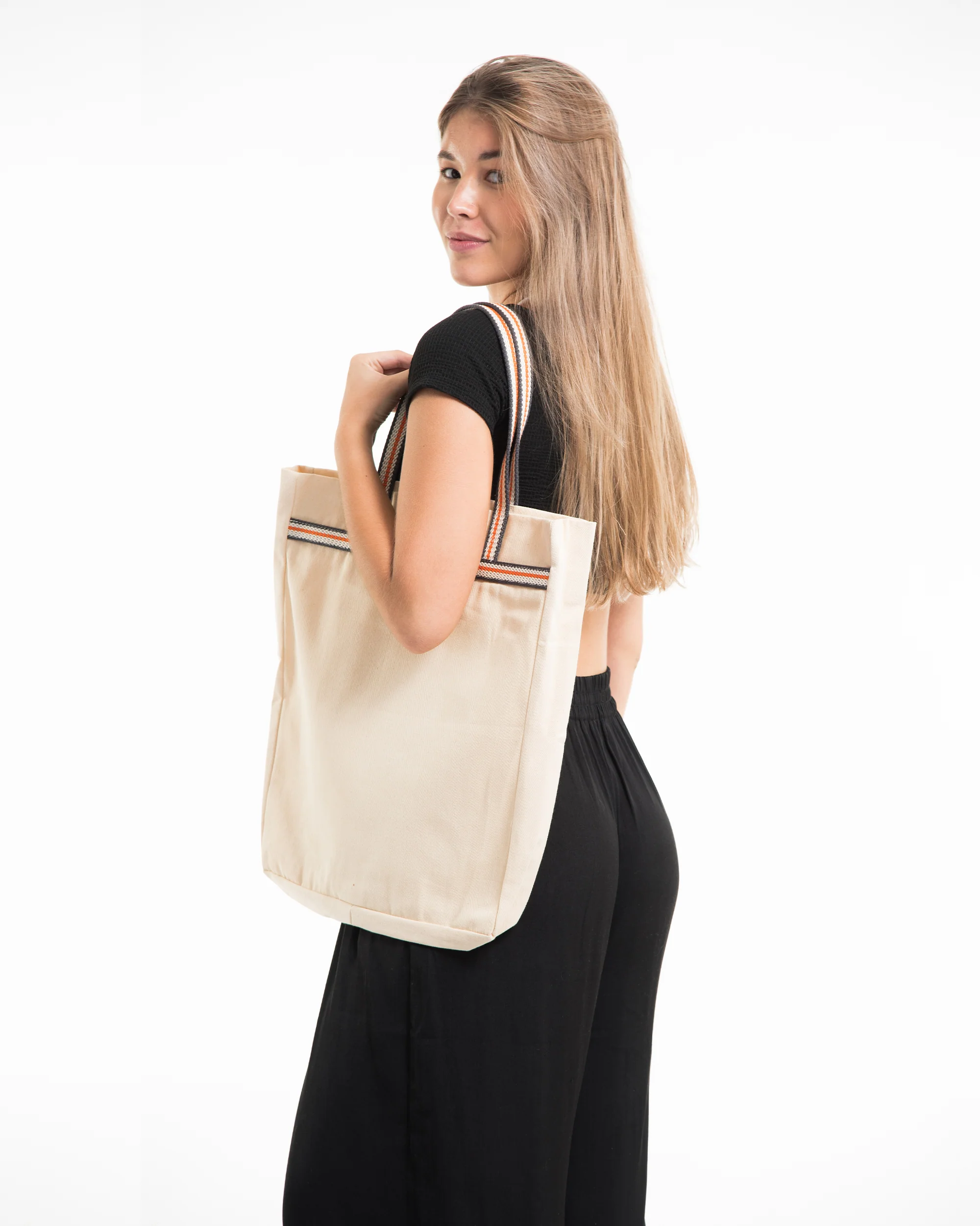 Blessing Ganesh Canvas Everyday Tote Bag in Natural - Image 4