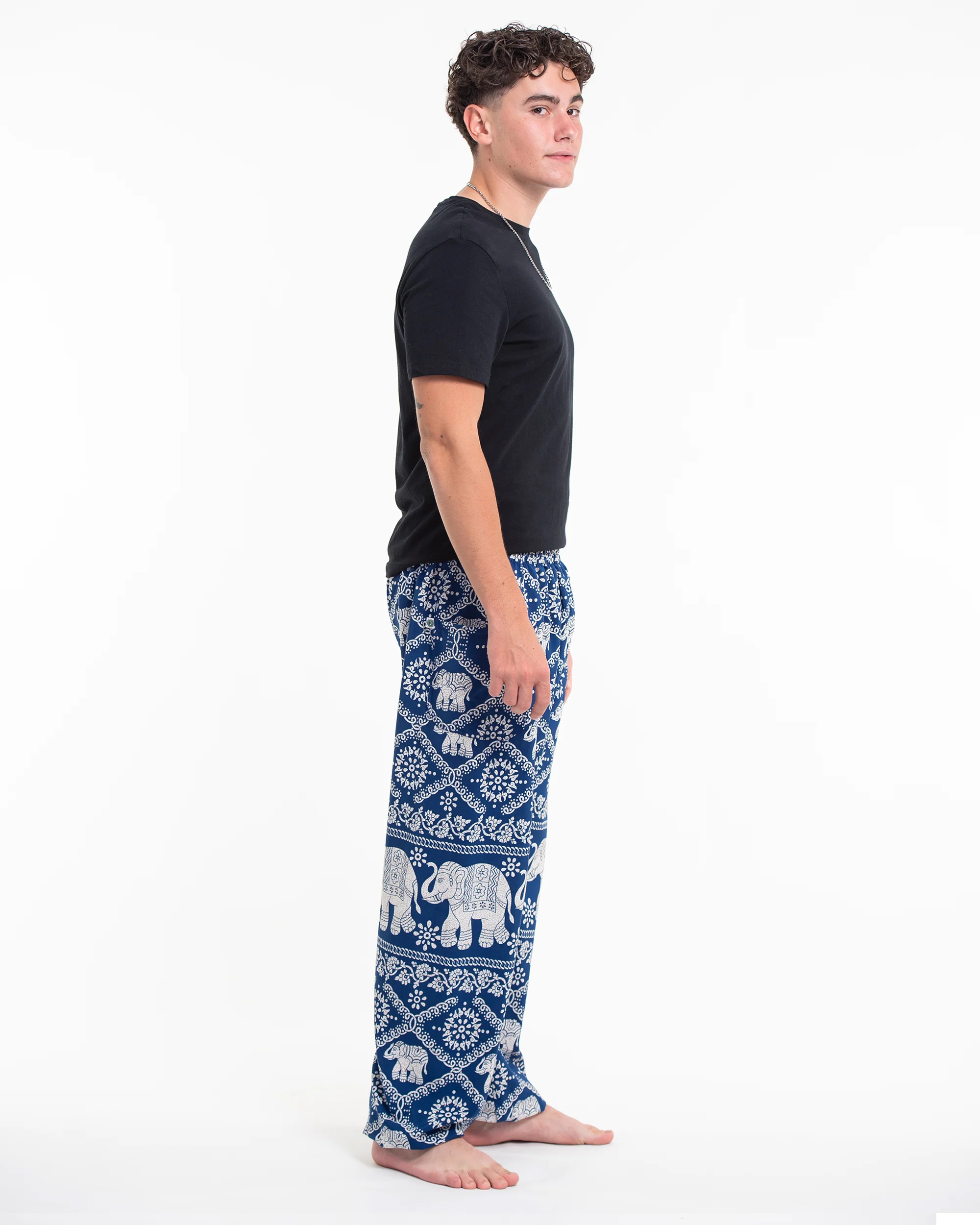 Diamond Elephant Tall Harem Pants in Blue - Image 3