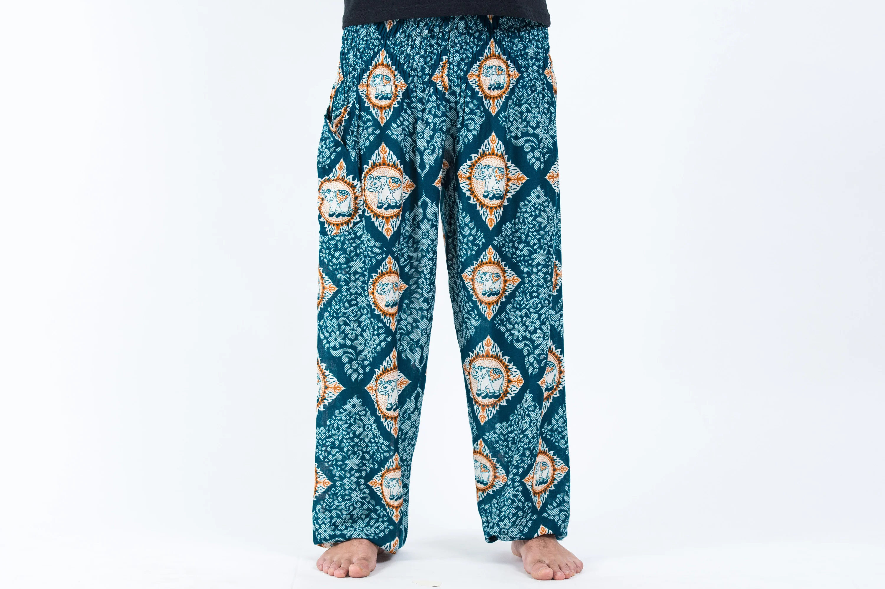 Diamond Elephant Men's Elephant Pants in Turquoise - Image 2