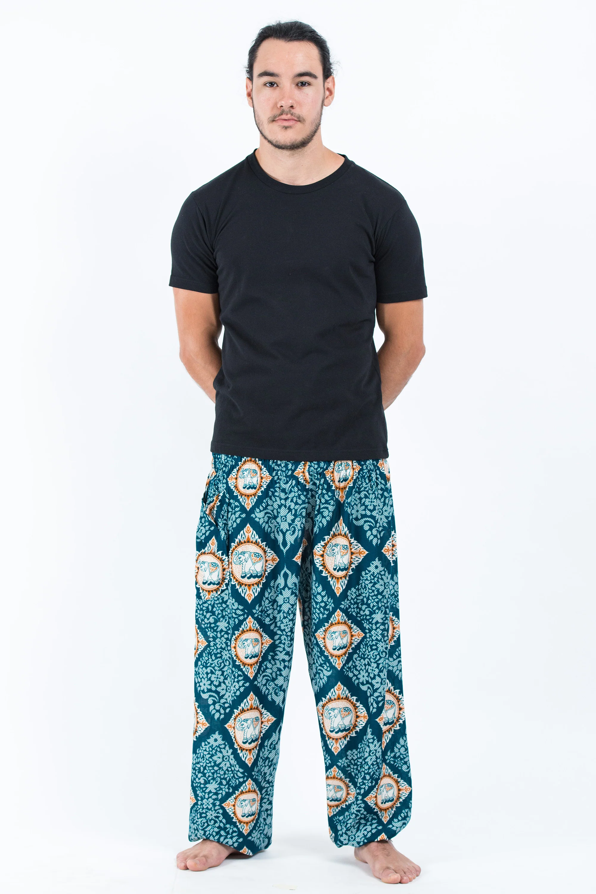 Diamond Elephant Men's Elephant Pants in Turquoise - Image 4