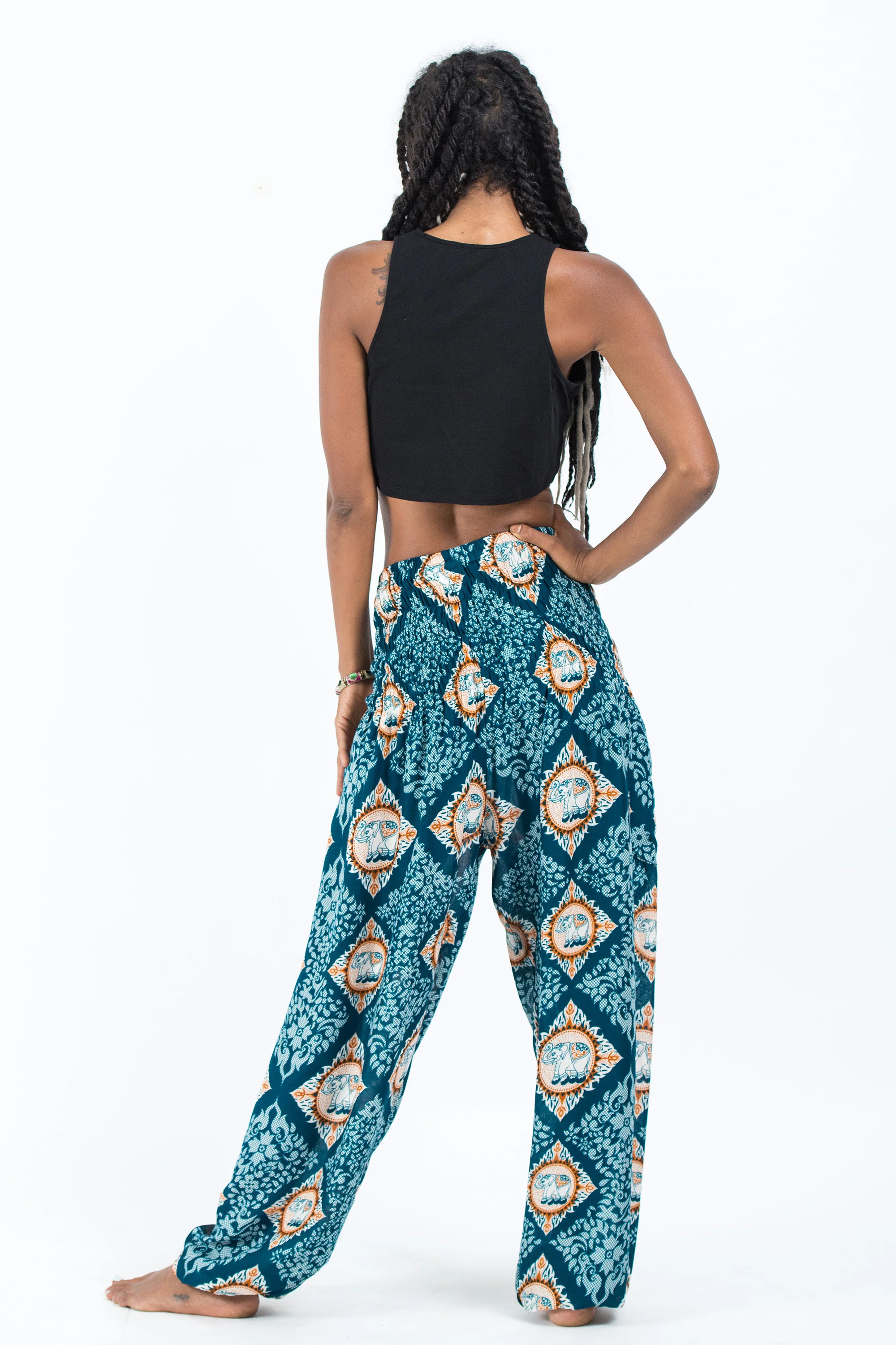 Diamond Elephant Women's Elephant Pants in Turquoise - Image 4