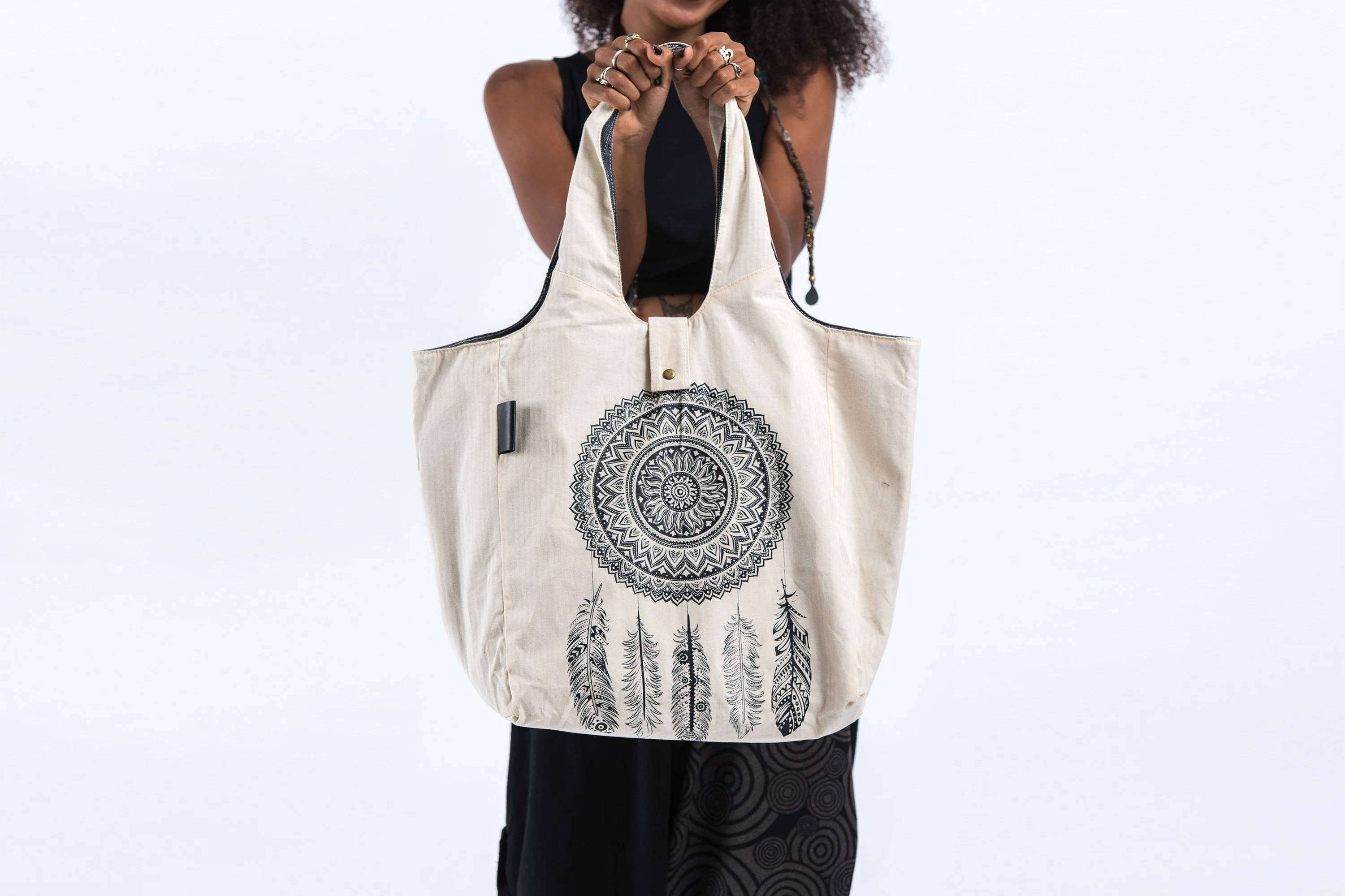 Dreamcatcher Cotton Tote Bag Natural - Image 2