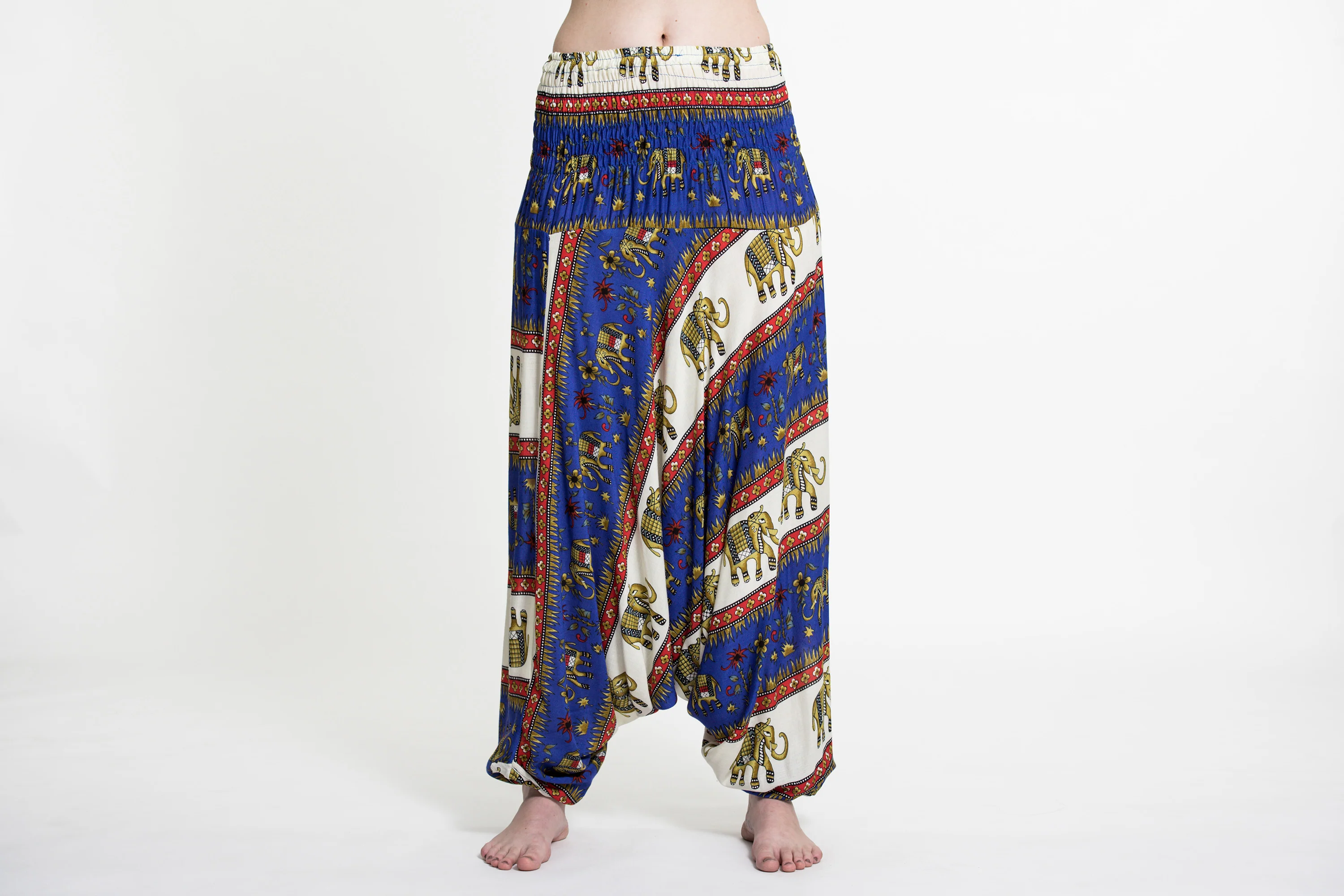 Elephant Bliss 2-in-1 Jumpsuit Elephant Pants in Blue - Image 2