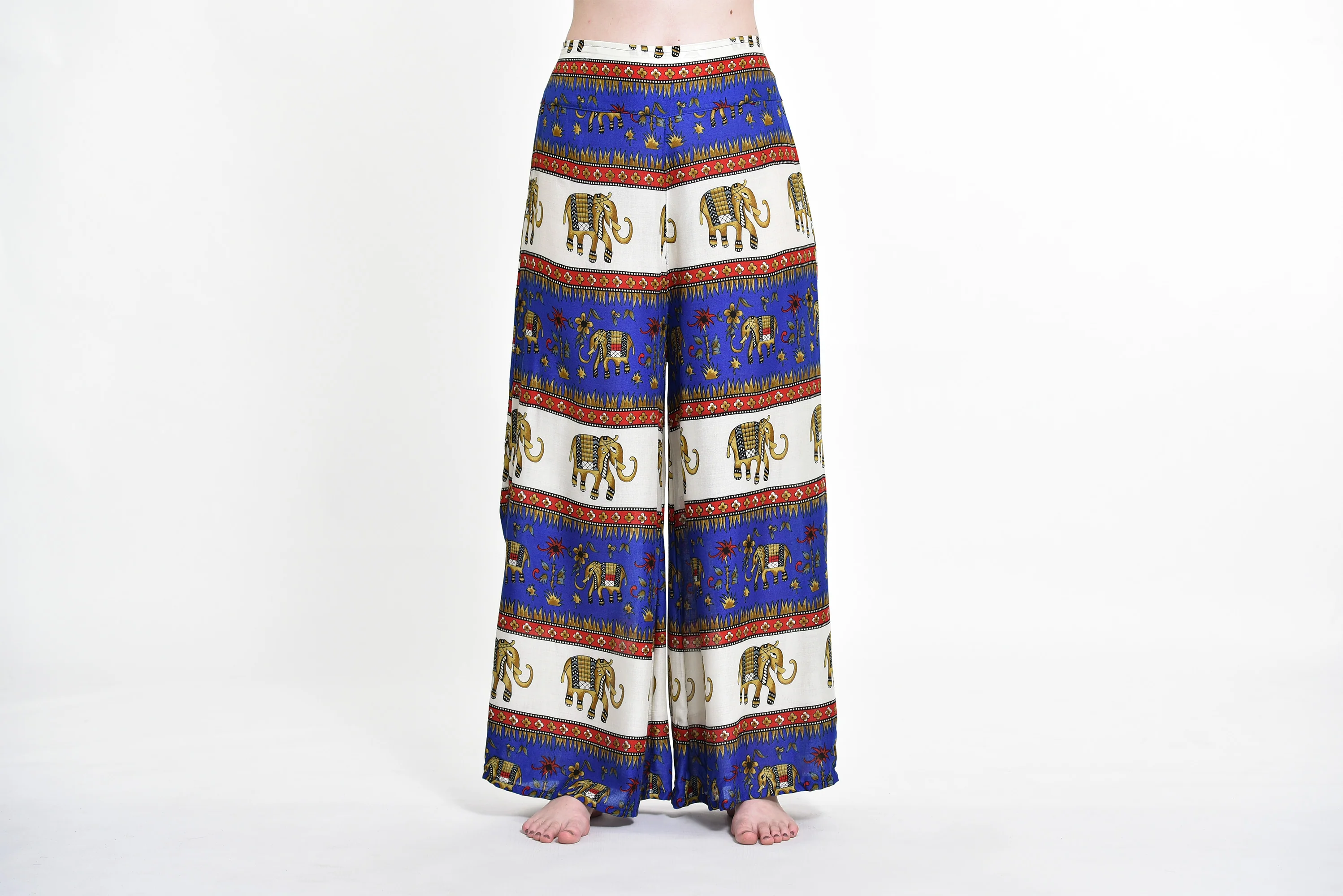 Elephant Bliss Palazzo Style Elephant Pants in Blue - Image 2