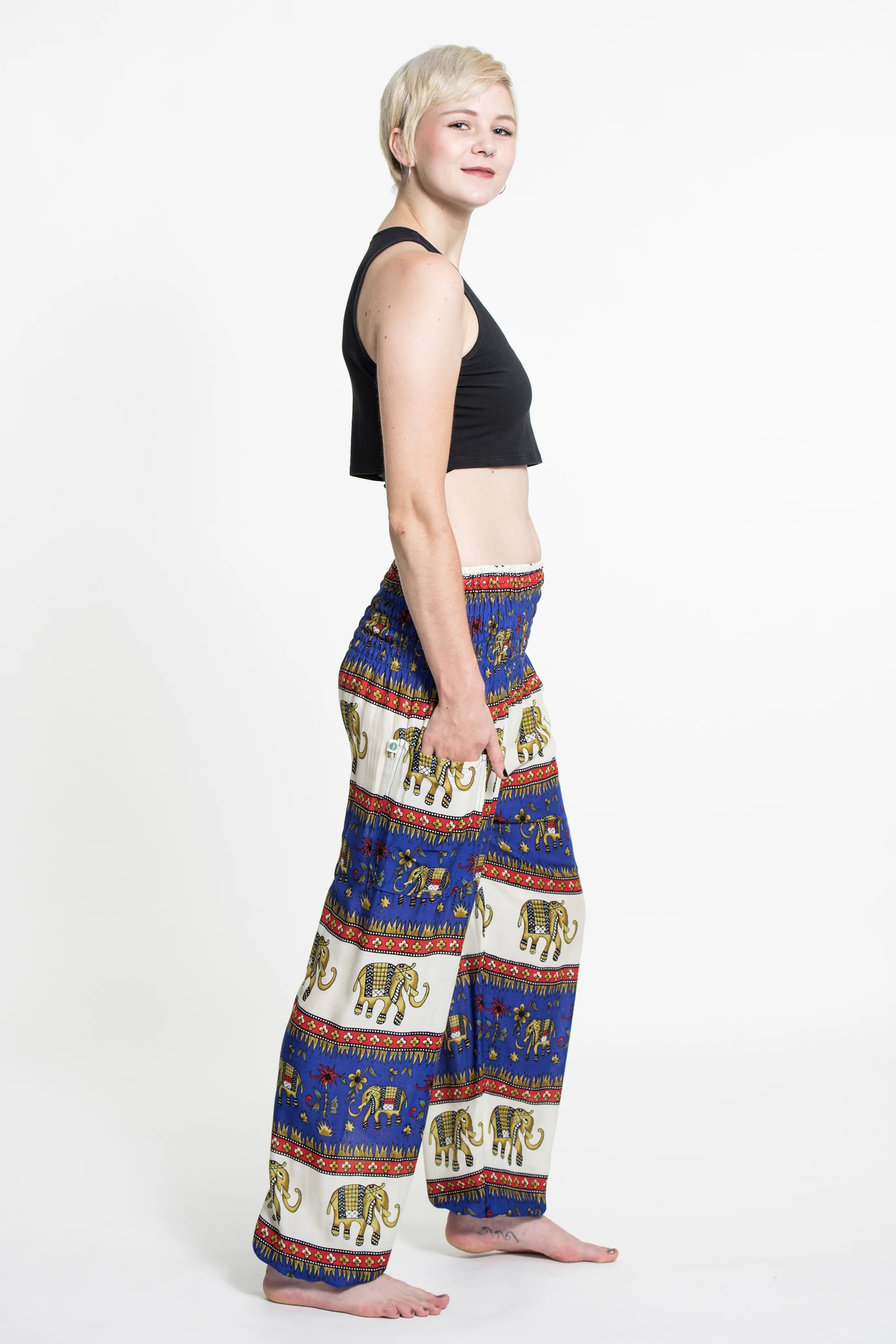 Elephant Bliss Women's Elephant Pants in Blue - Image 3