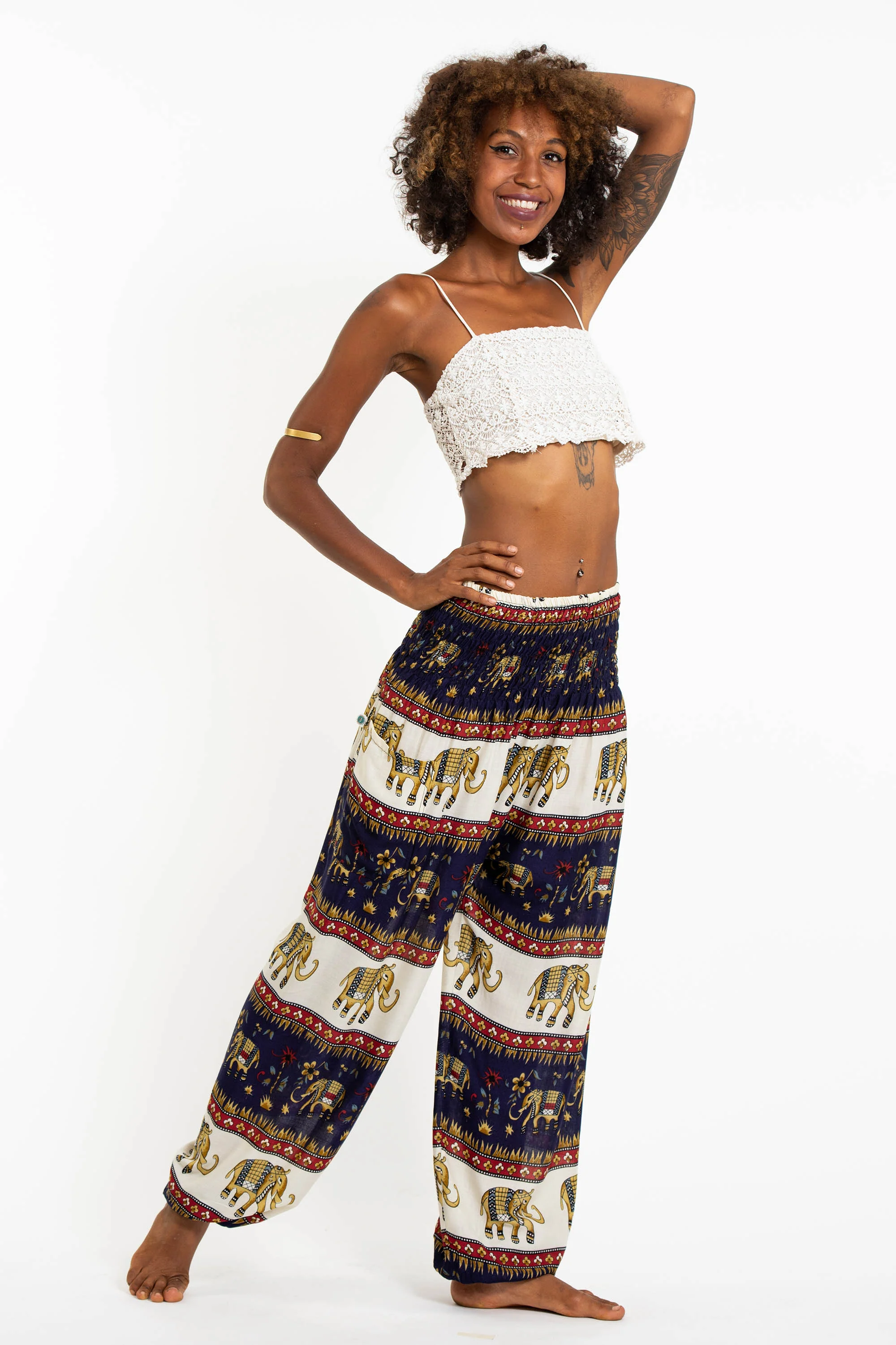 Elephant Bliss Women's Elephant Pants in Navy - Image 3