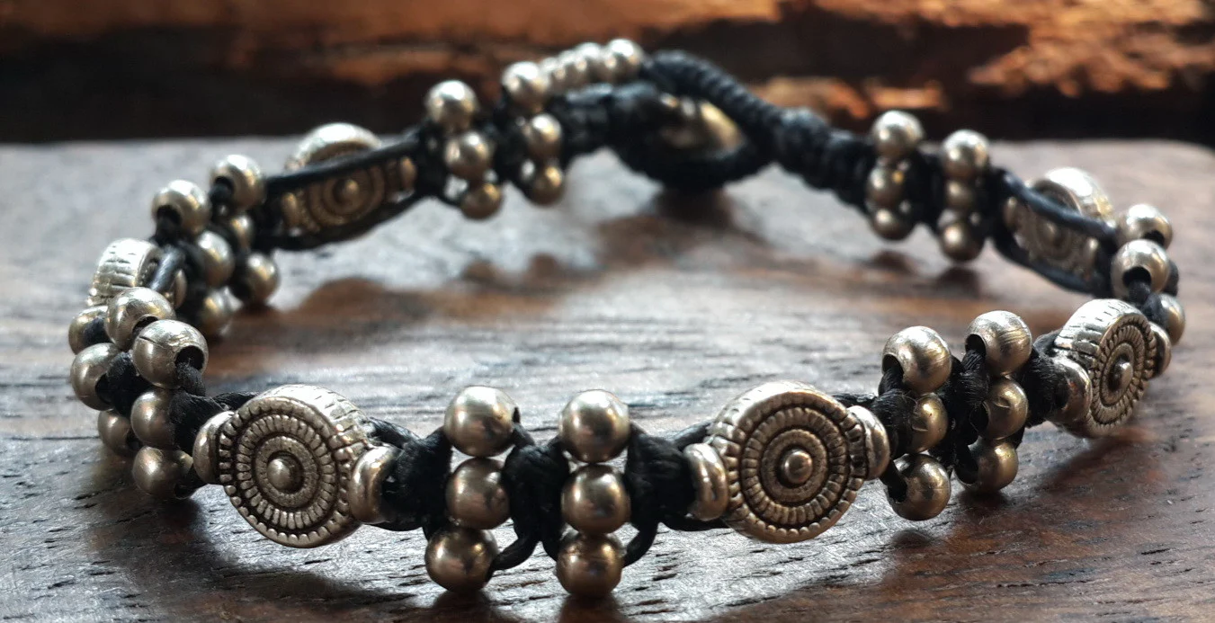 Hill Tribe Silver Bead And Tribal Charm Bracelets - Image 3