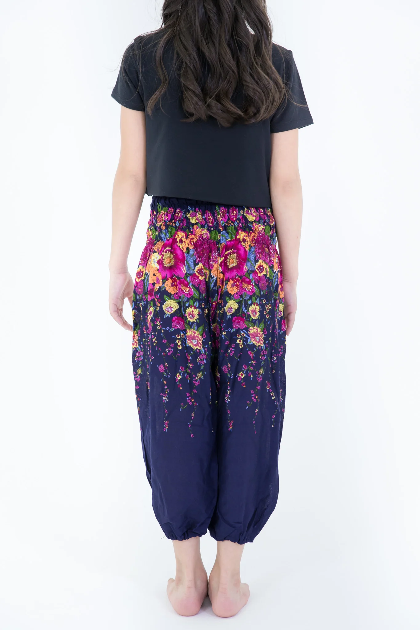 Floral Kids Harem Pants in Blue - Image 5