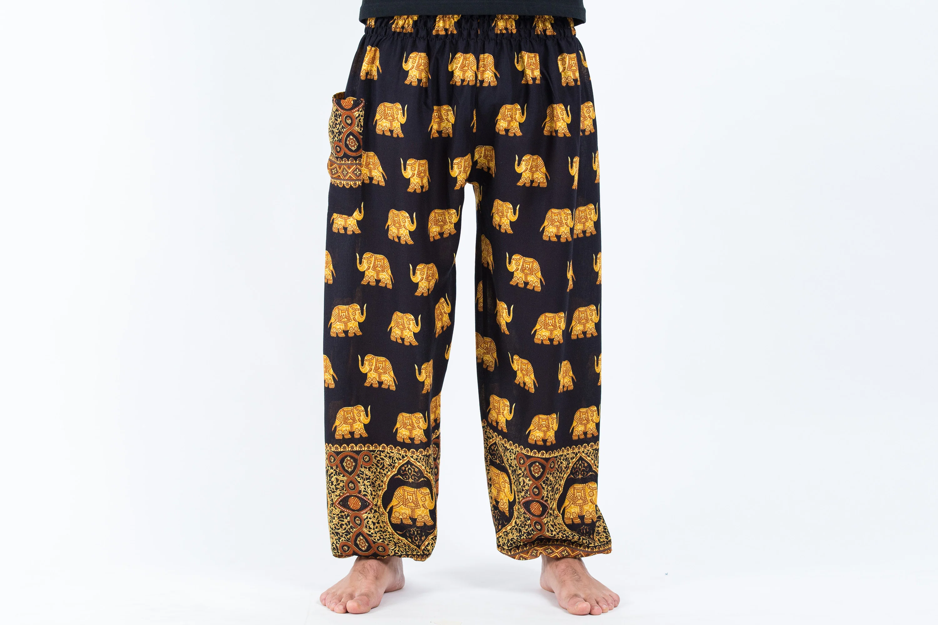 Golden Elephant Men's Elephant Pants in Black - Image 2