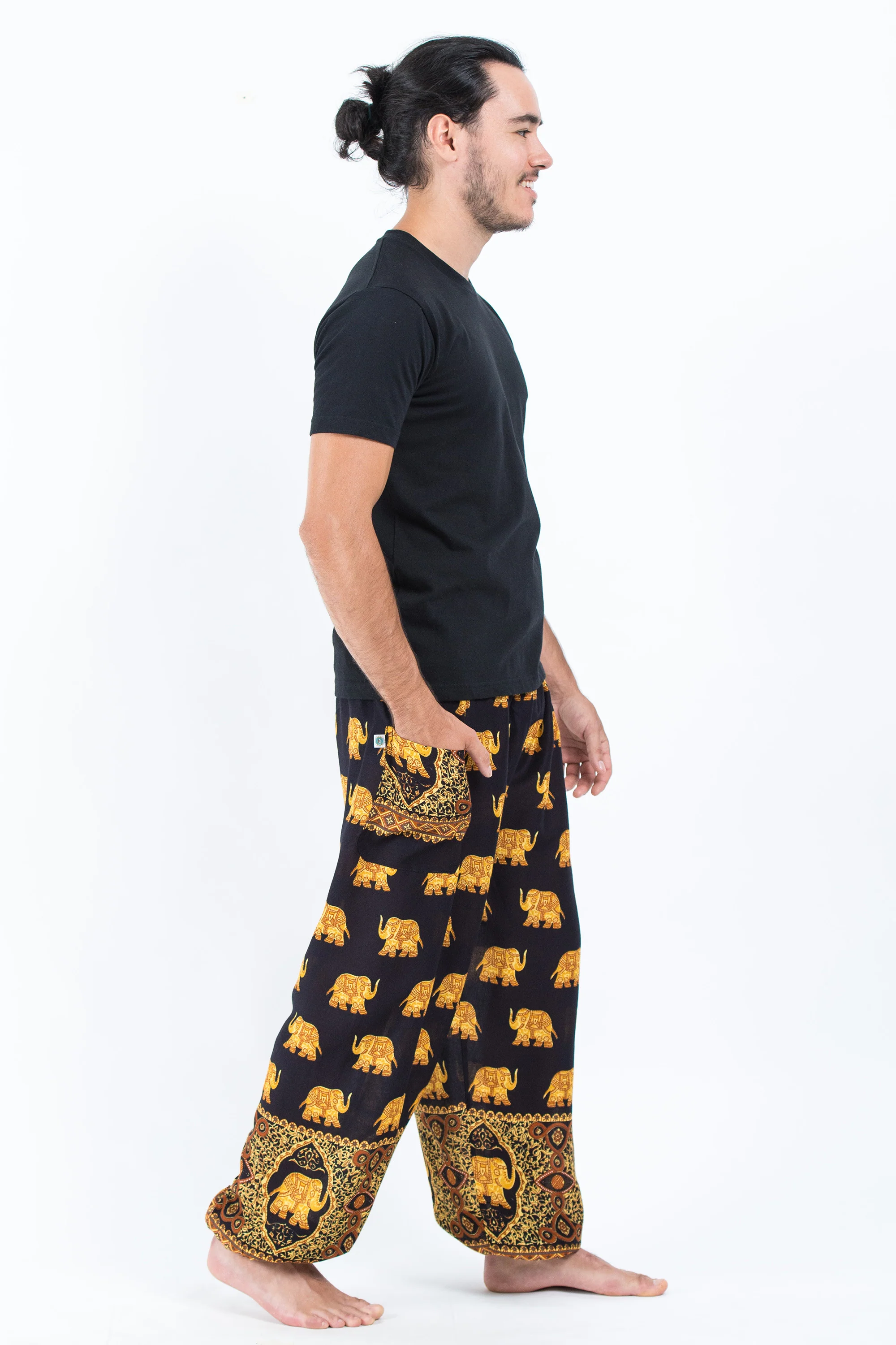 Golden Elephant Men's Elephant Pants in Black - Image 3