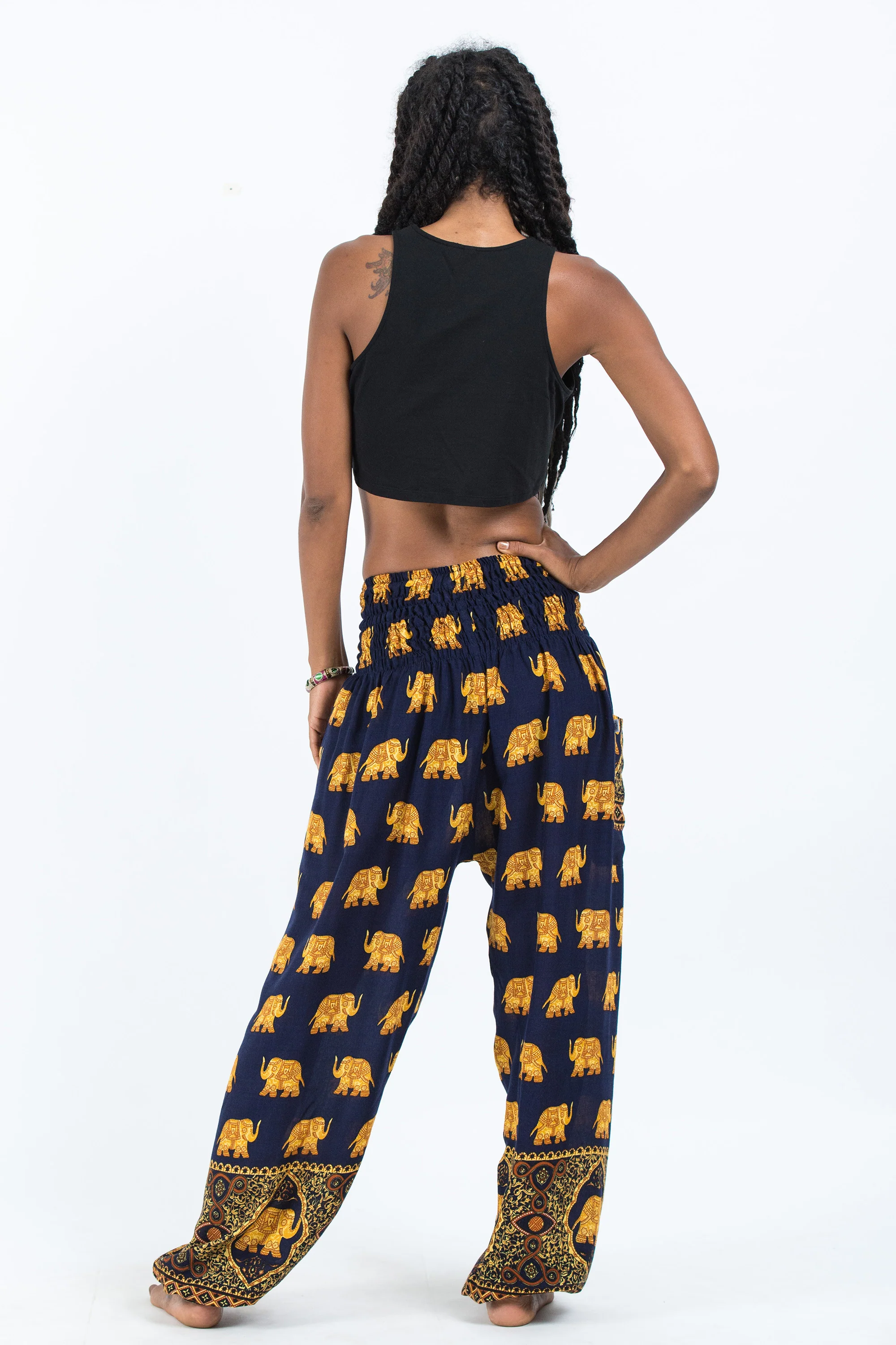 Golden Elephant Women's Elephant Pants in Navy - Image 4