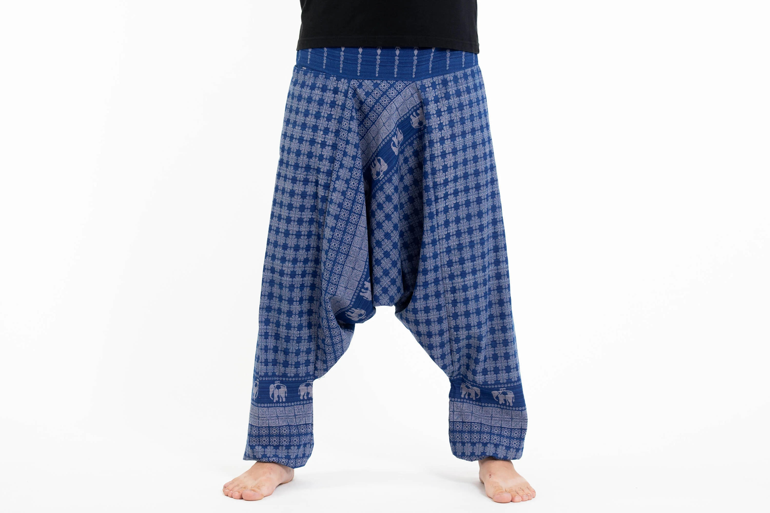 Hill Tribe Elephant Men's Elephant Pants in Blue - Image 2