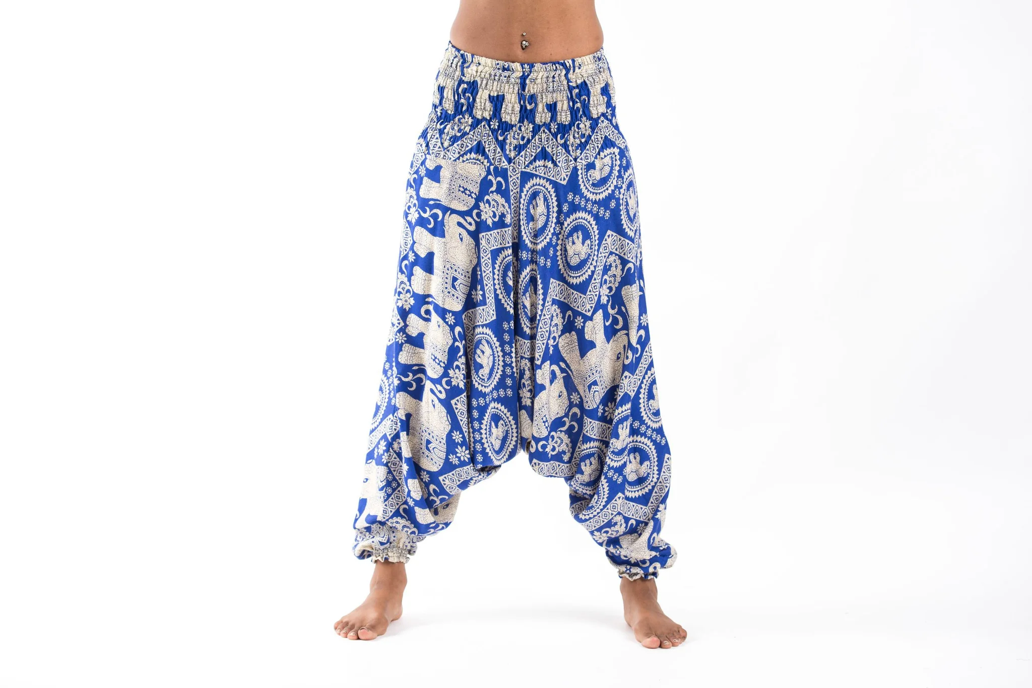 Imperial Elephant 2-in-1 Jumpsuit Elephant Pants in Blue - Image 2