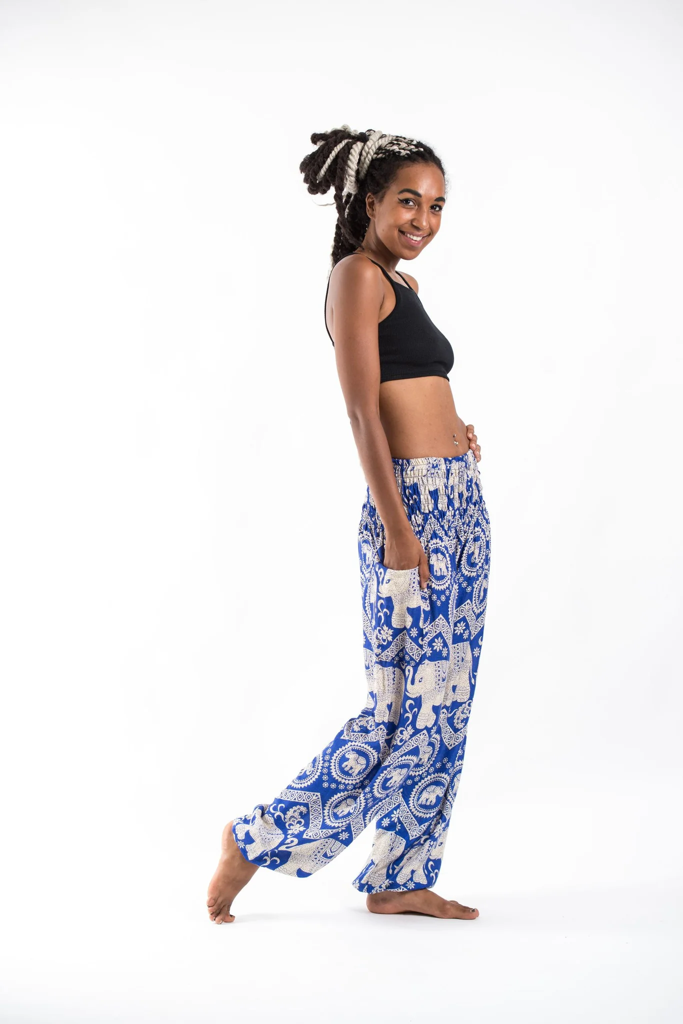 Imperial Elephant Women's Elephant Pants in Blue - Image 4