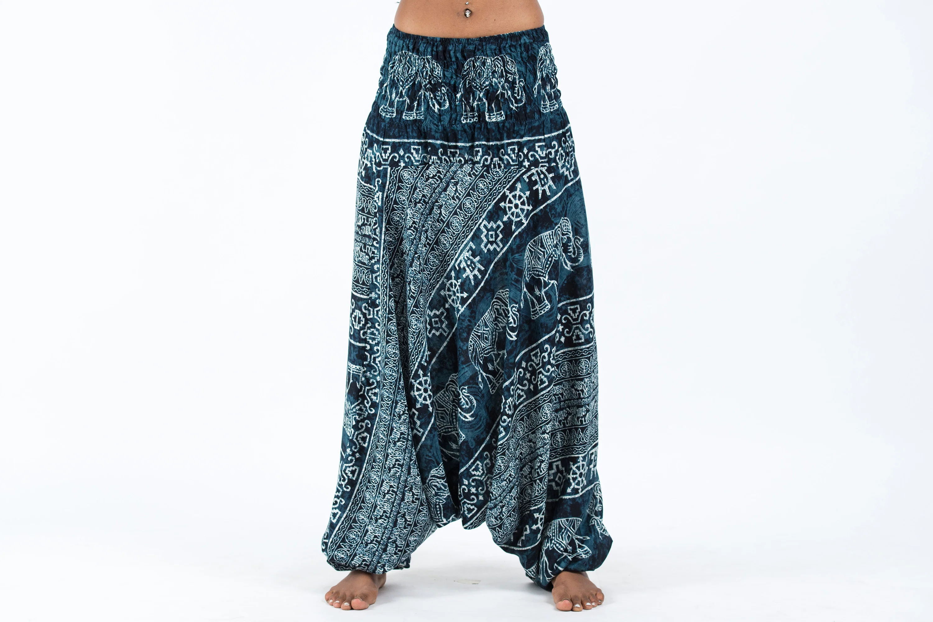 Marble Elephant 2-in-1 Jumpsuit Elephant Pants in Black - Image 2