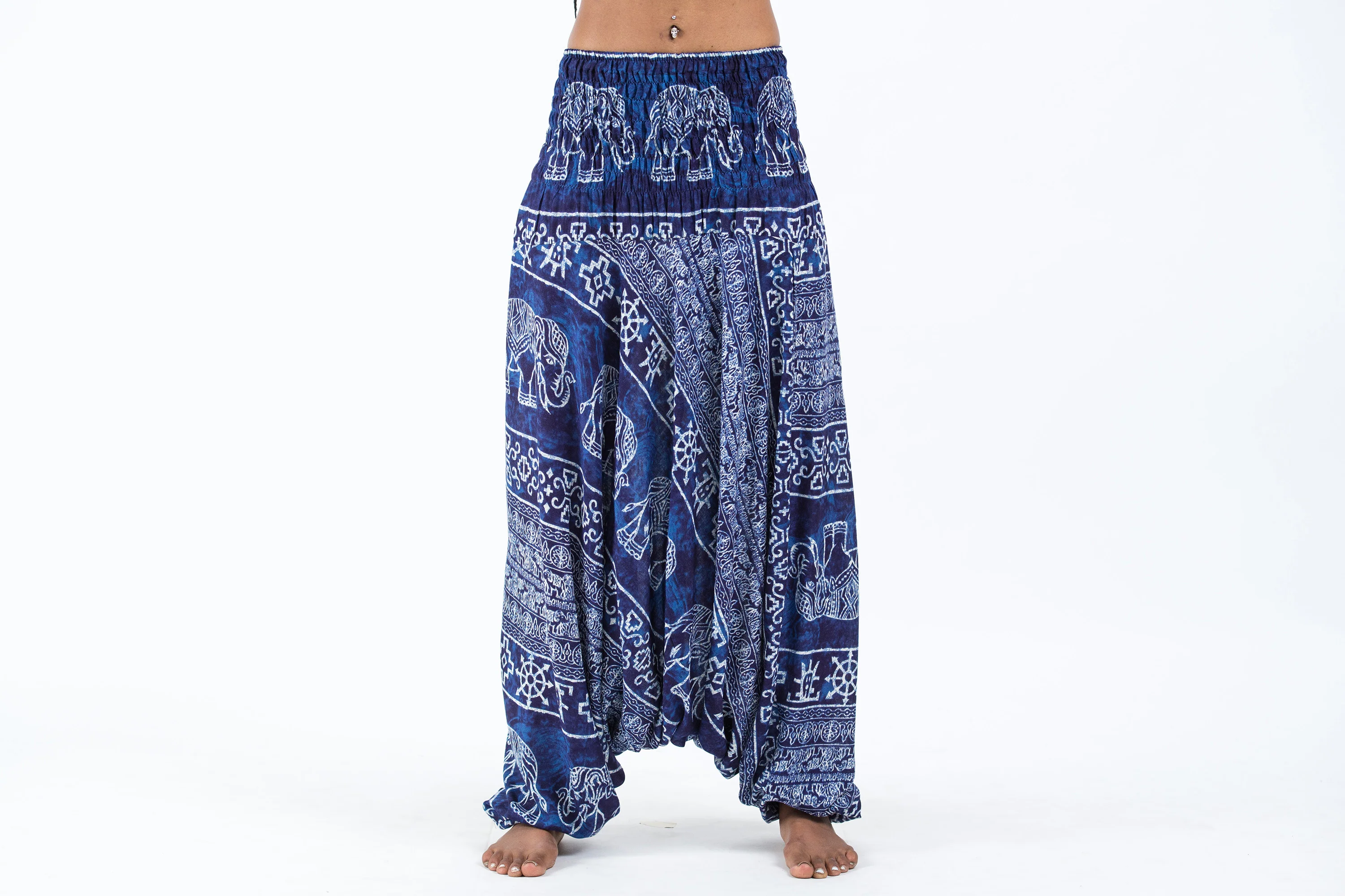 Marble Elephant 2-in-1 Jumpsuit Elephant Pants in Blue - Image 2