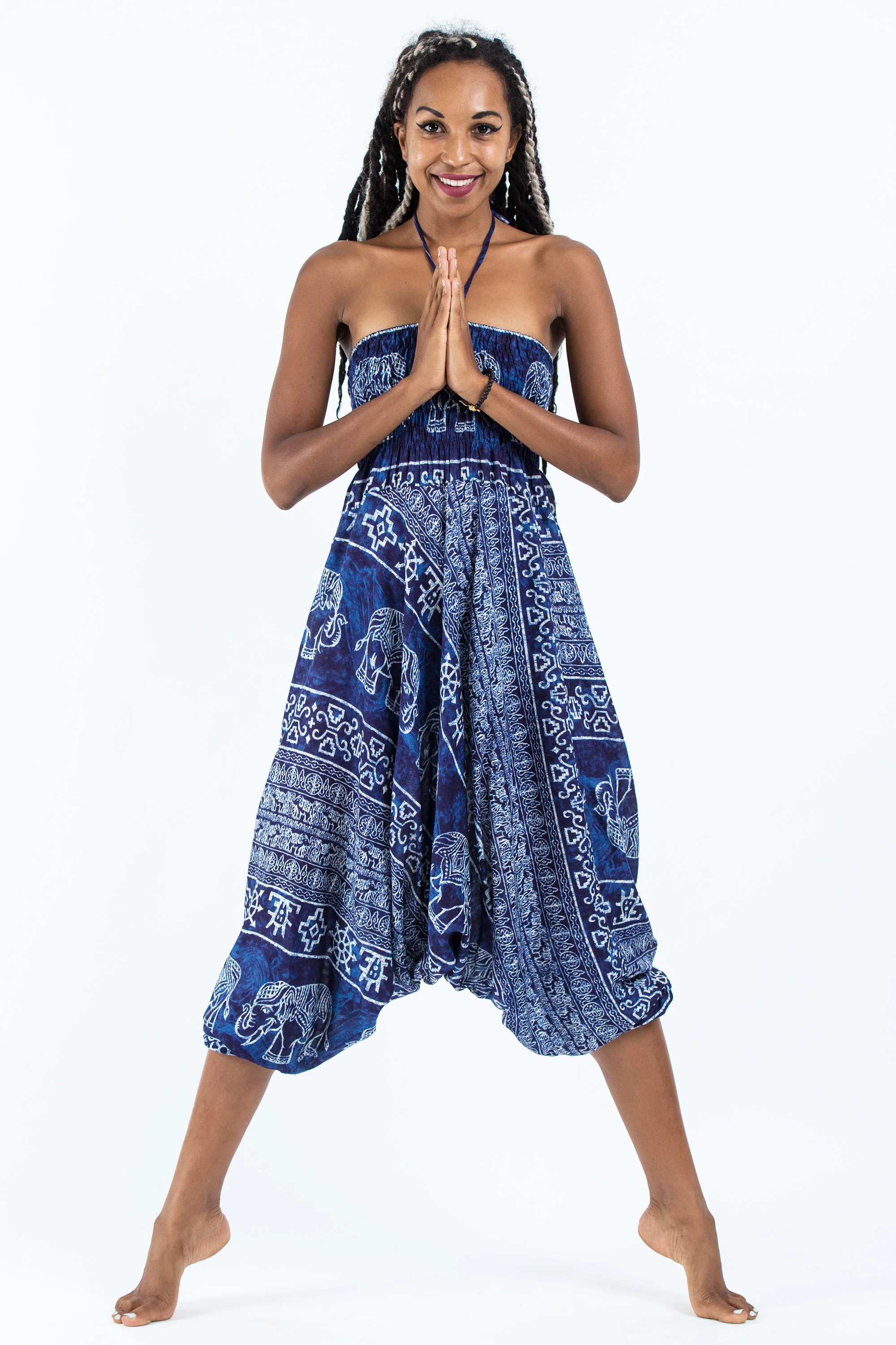 Marble Elephant 2-in-1 Jumpsuit Elephant Pants in Blue - Image 6