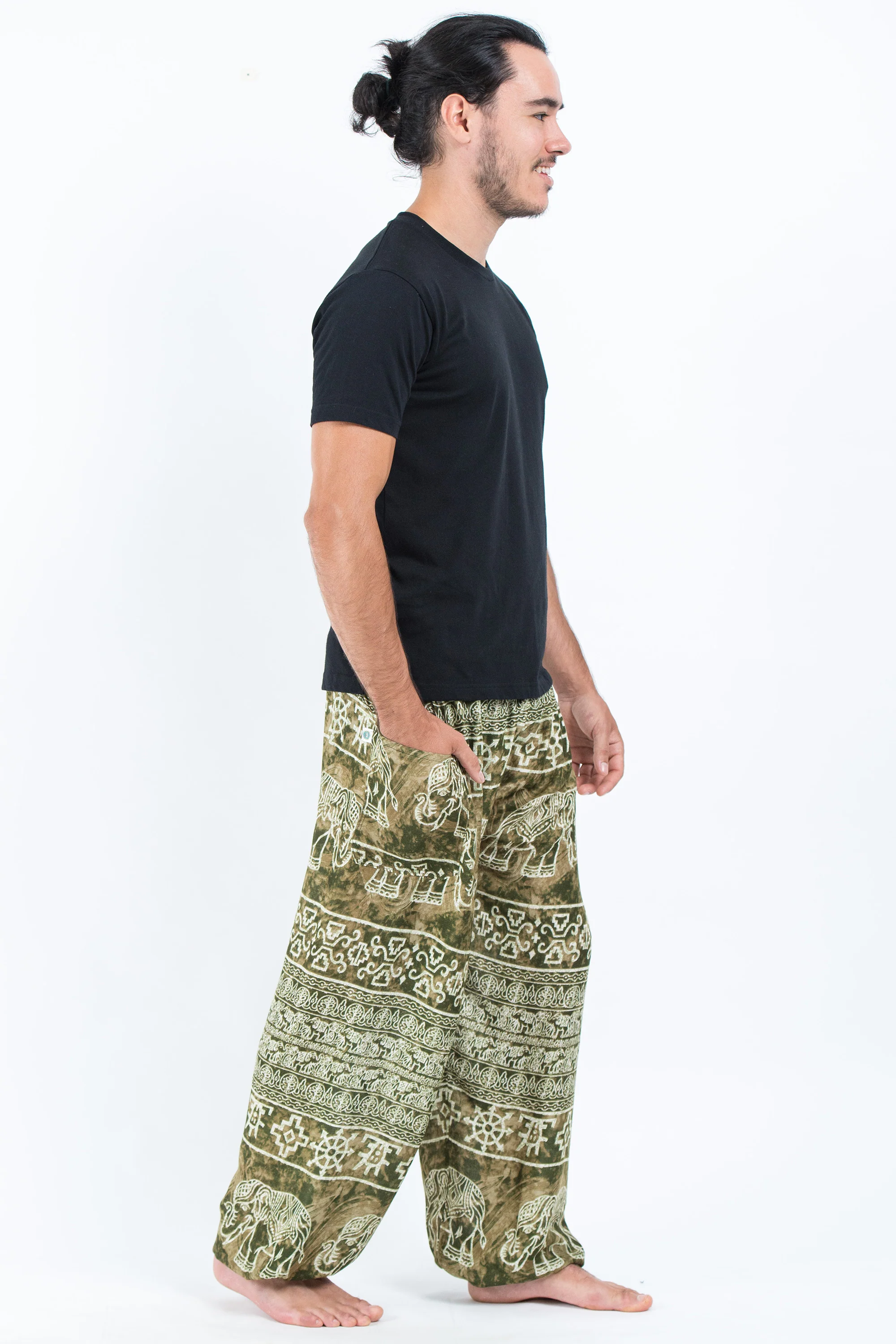 Marble Elephant Men's Elephant Pants in Olive - Image 3