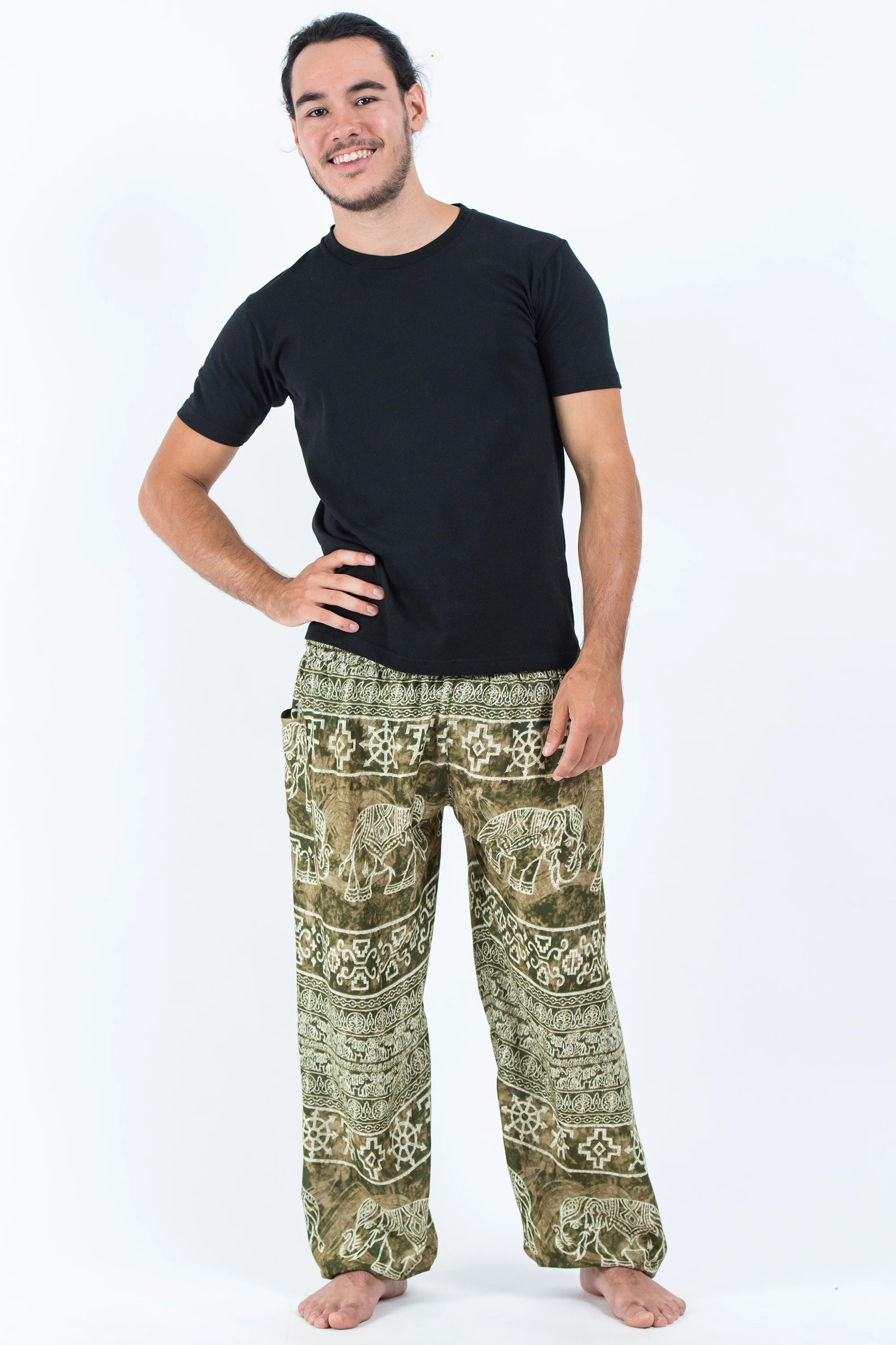 Marble Elephant Men's Elephant Pants in Olive - Image 4