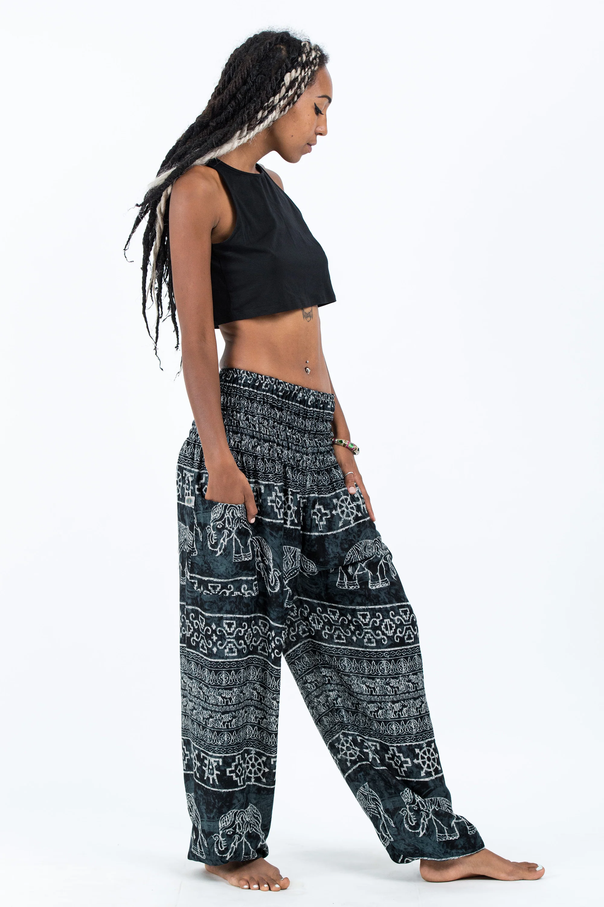 Marble Elephant Women's Elephant Pants in Black - Image 3