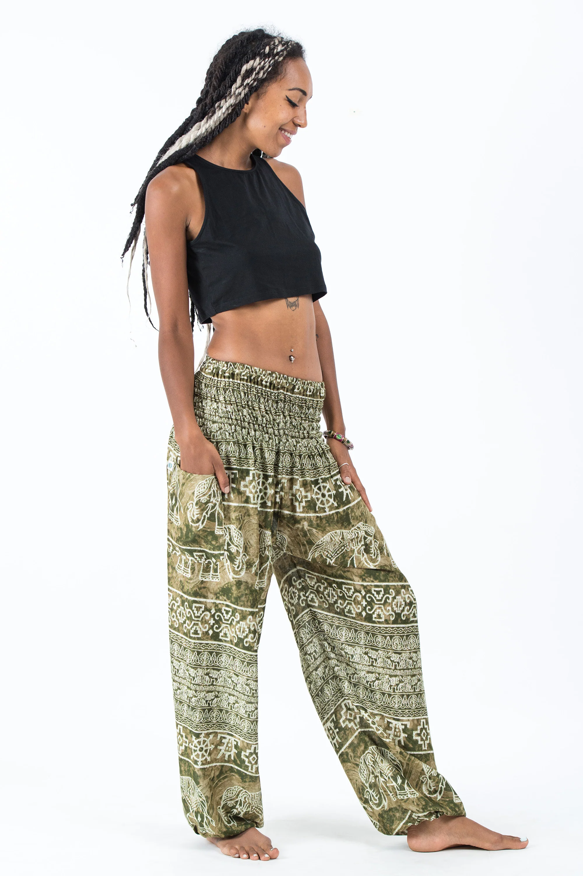 Marble Elephant Women's Elephant Pants in Olive - Image 3