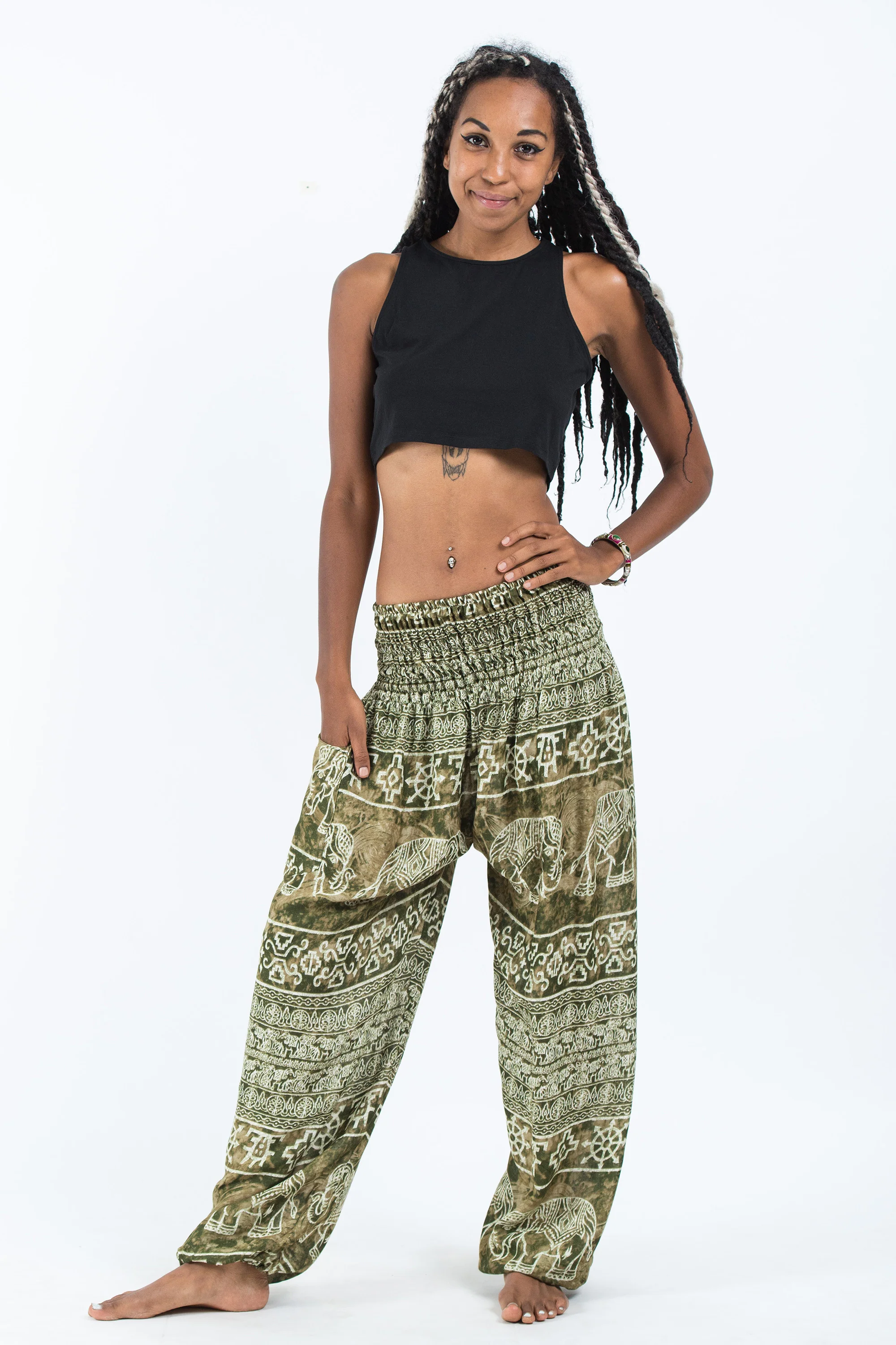 Marble Elephant Women's Elephant Pants in Olive - Image 5