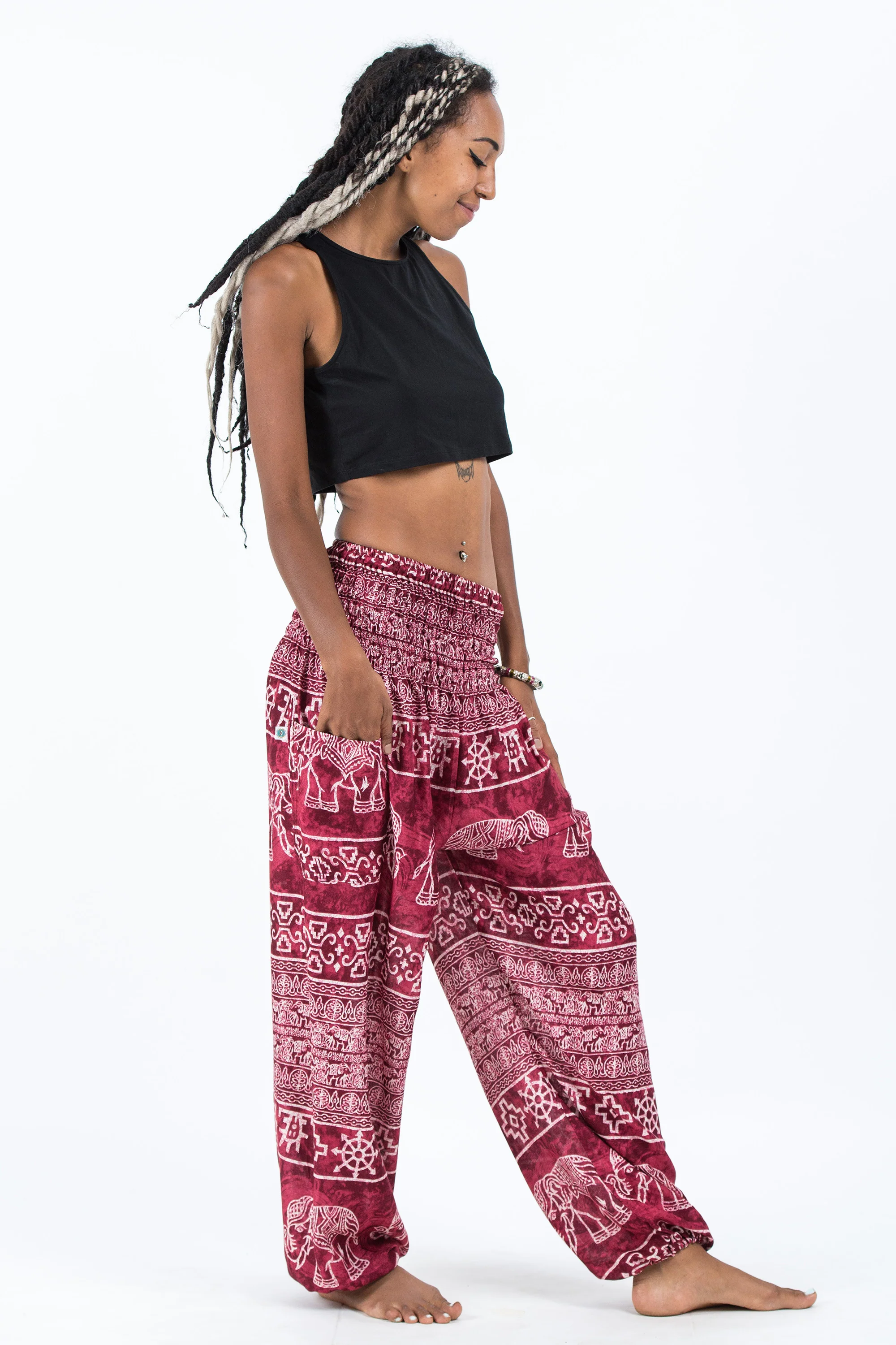 Marble Elephant Women's Elephant Pants in Red - Image 3