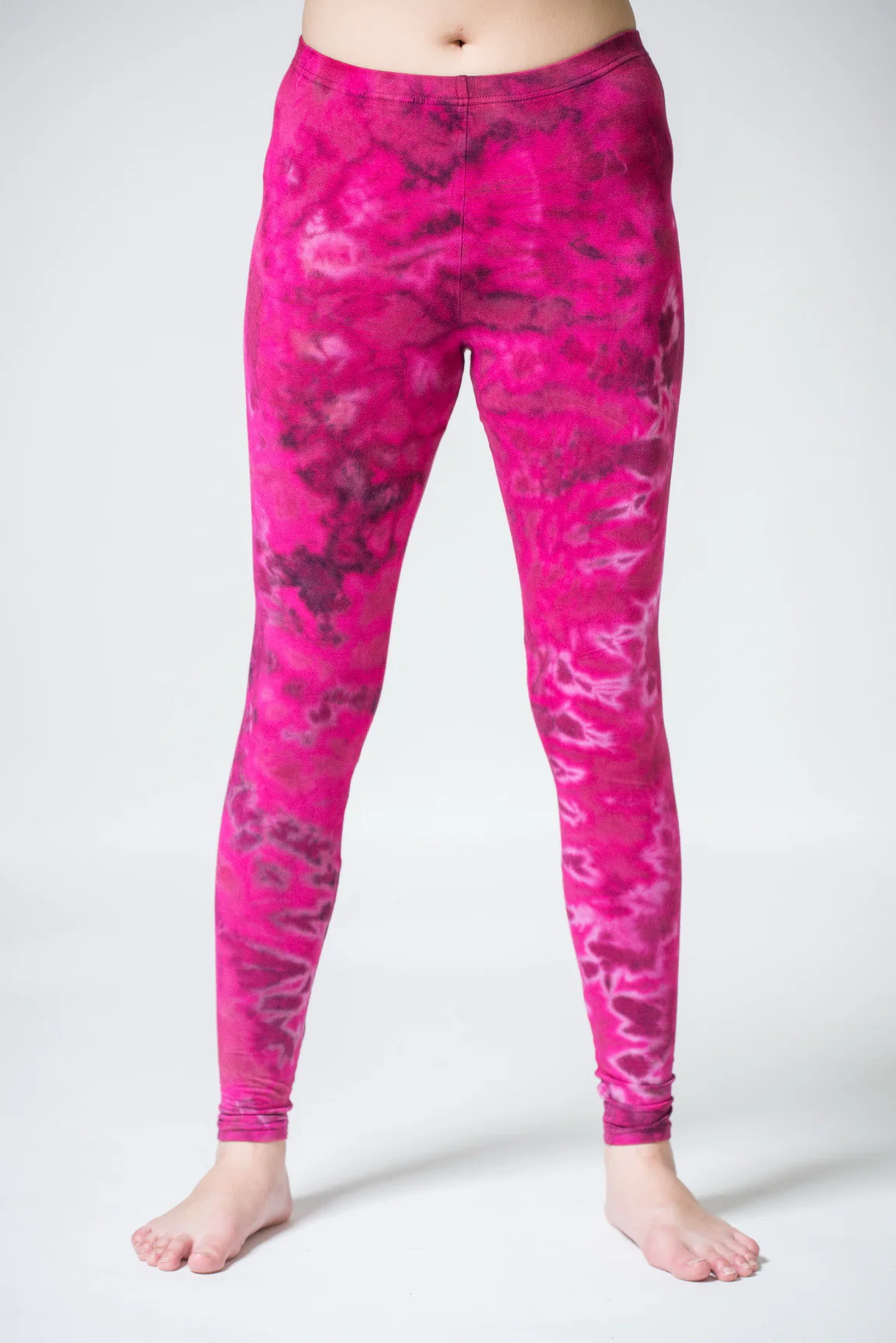 Marble Tie Dye Cotton Leggings in Pink - Image 5