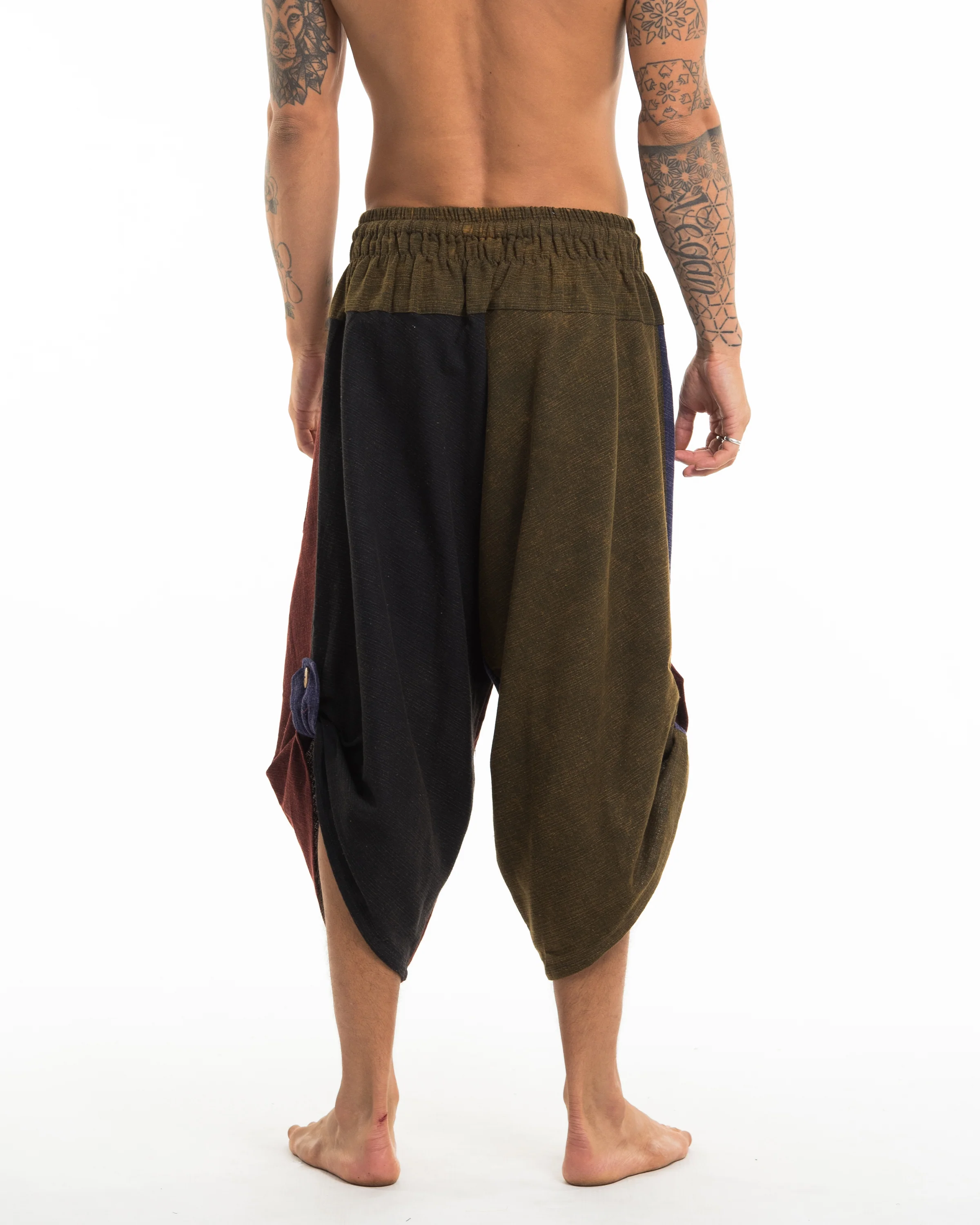 Men's Patchwork Stonewash Cropped Pants - Image 8