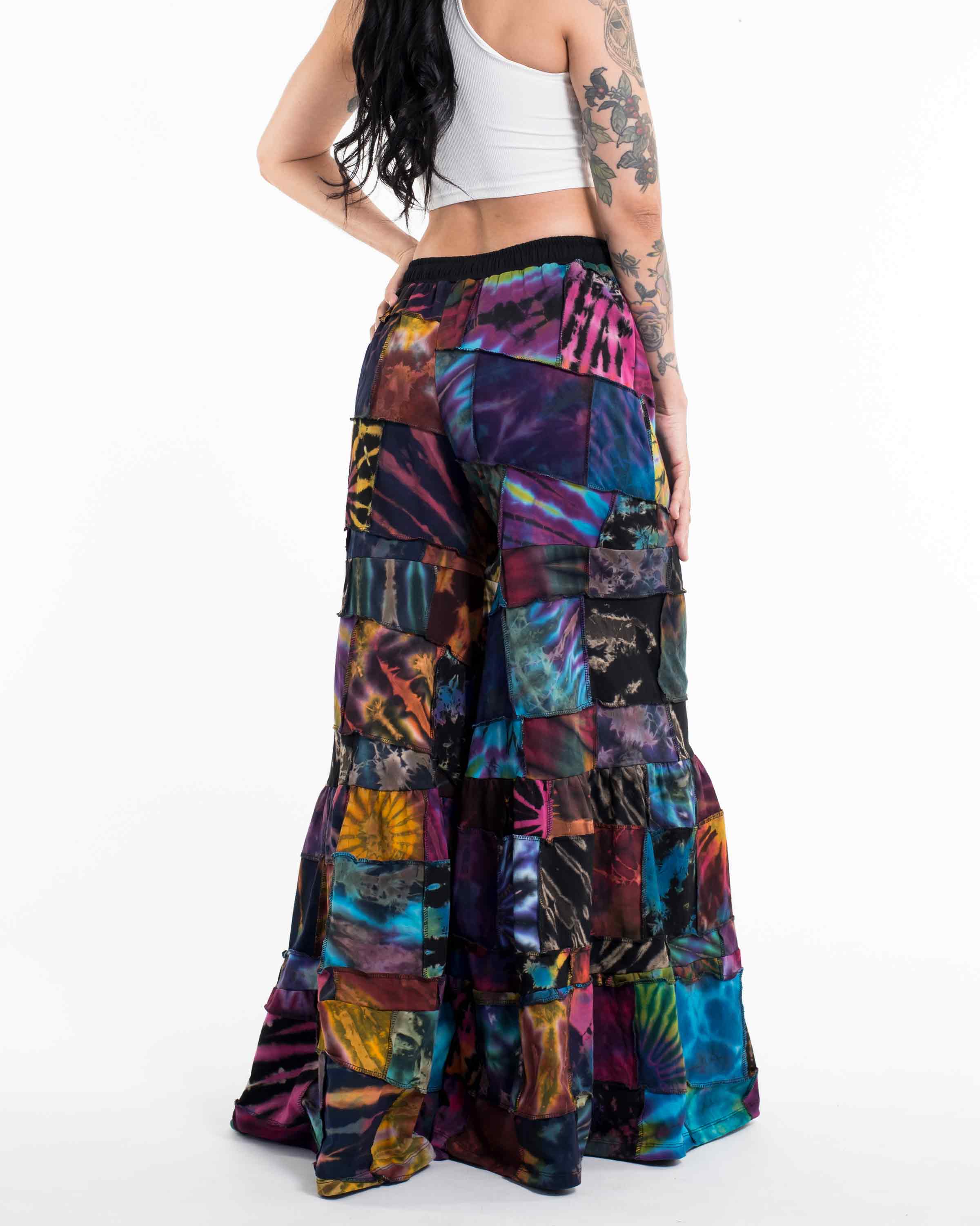 Patchwork Tie Dye Palazzo Pants - Image 5