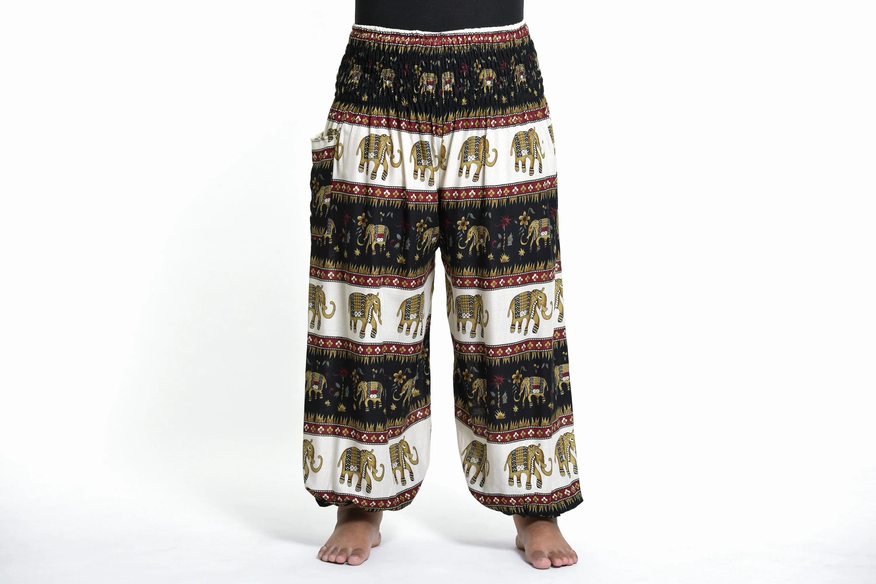 Plus Size Elephant Bliss Women's Elephant Pants in Black - Image 2