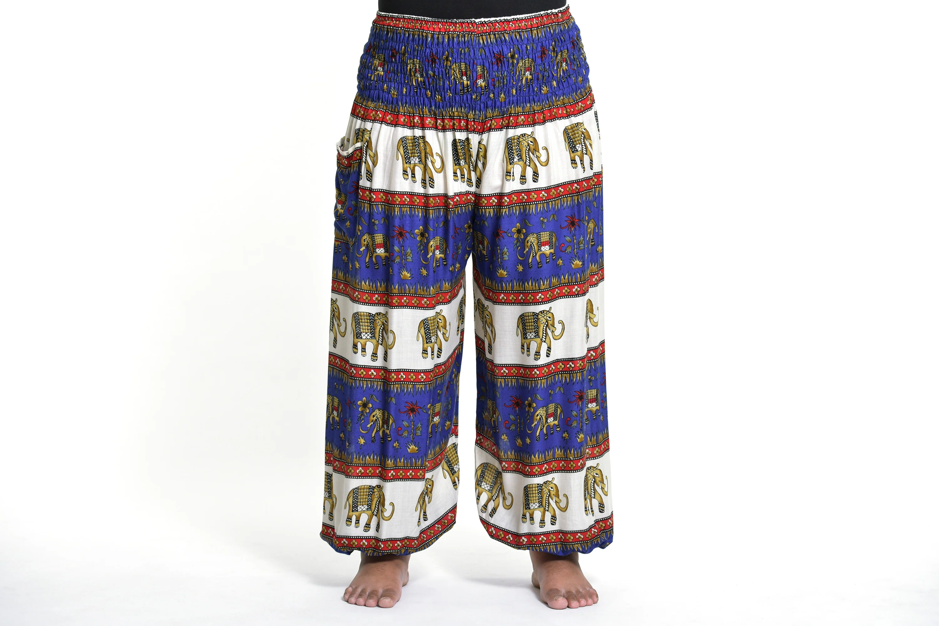 Plus Size Elephant Bliss Women's Elephant Pants in Blue - Image 2