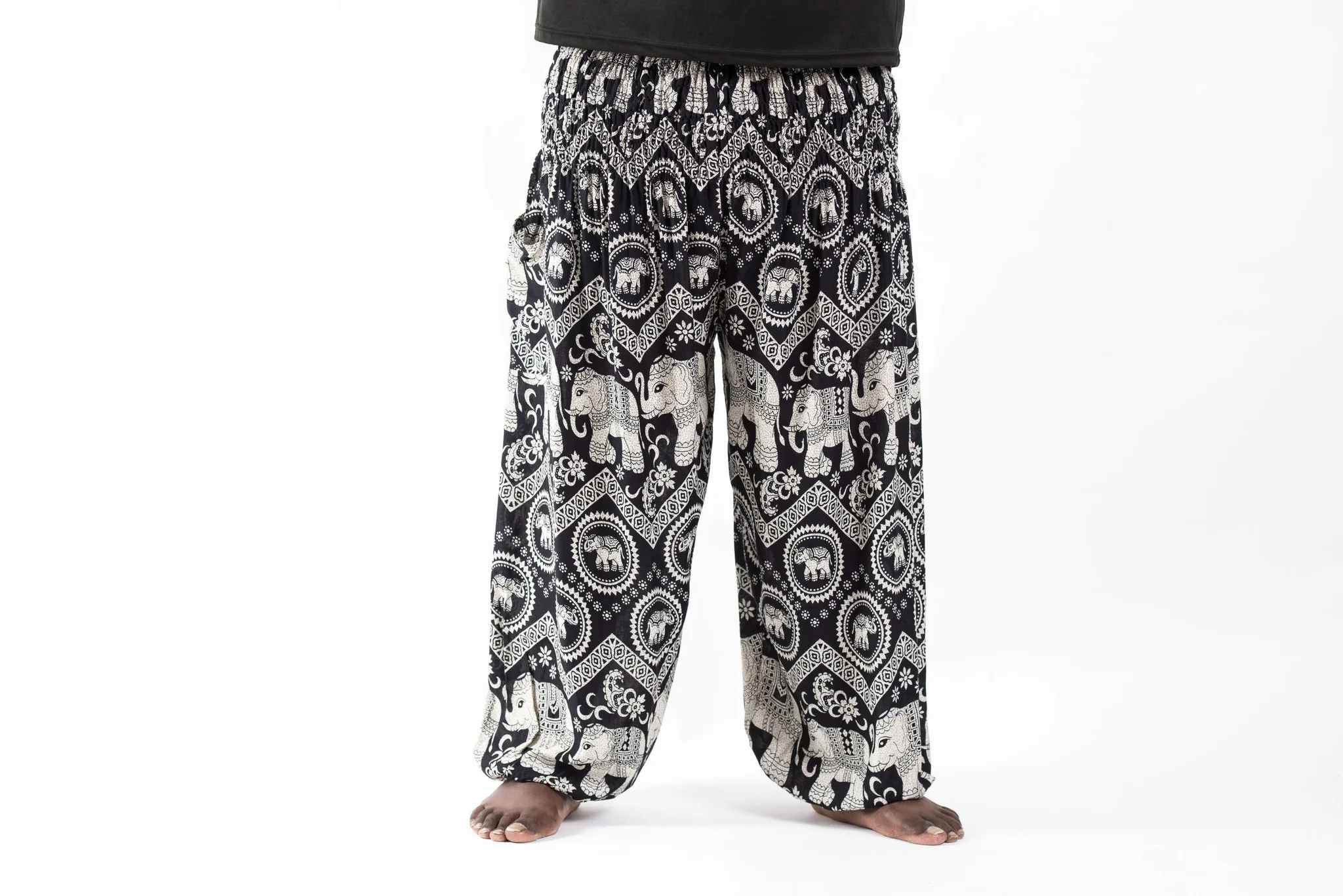 Plus Size Imperial Elephant Men's Elephant Pants in Black - Image 2