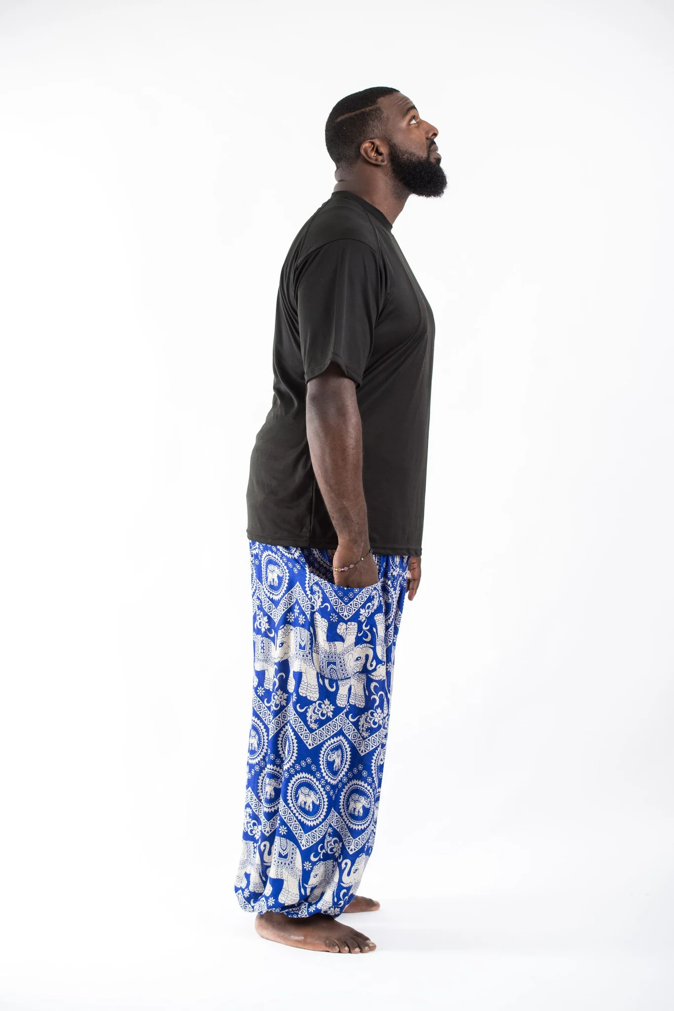 Plus Size Imperial Elephant Men's Elephant Pants in Blue - Image 3