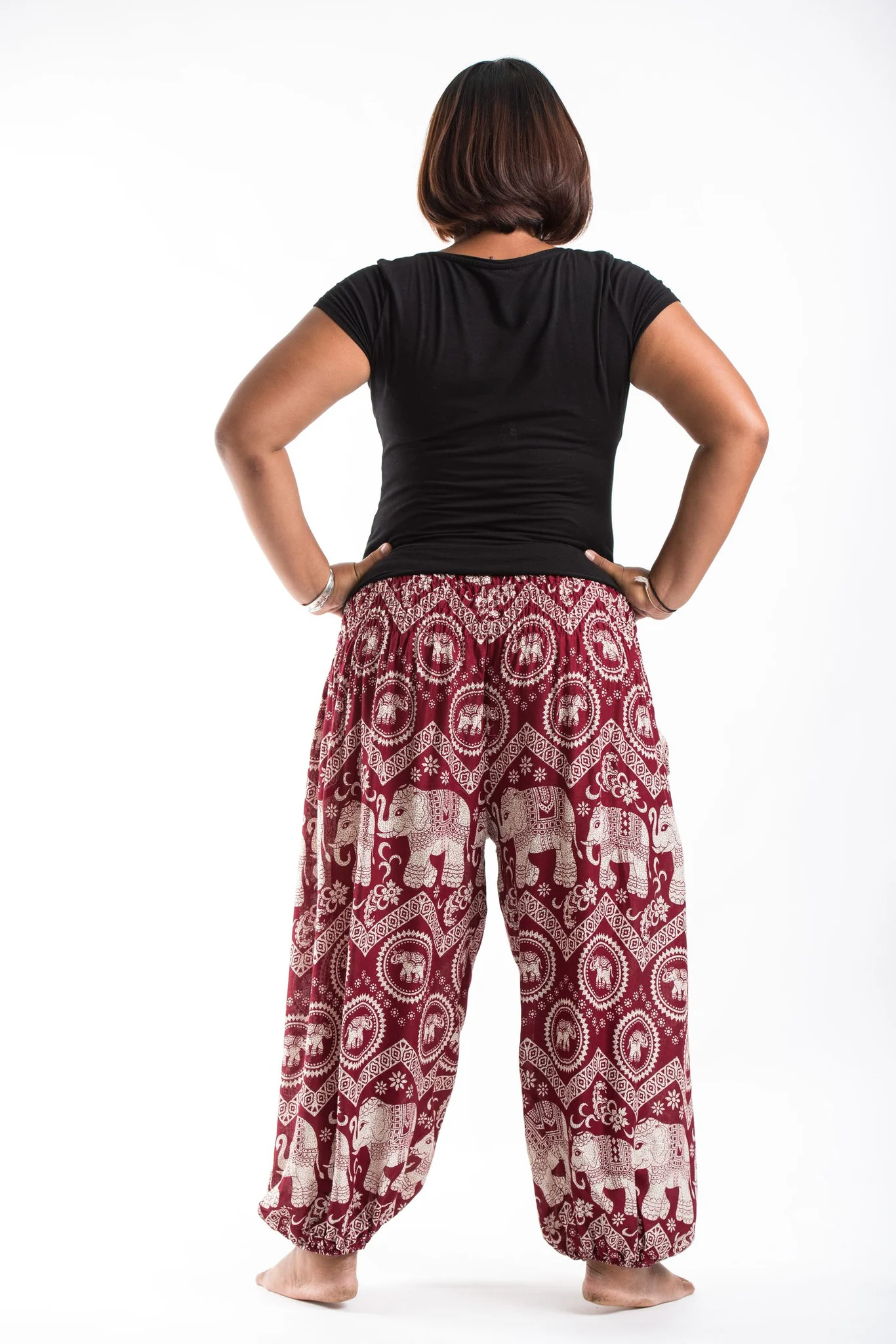 Plus Size Imperial Elephant Women's Elephant Pants in Red - Image 4
