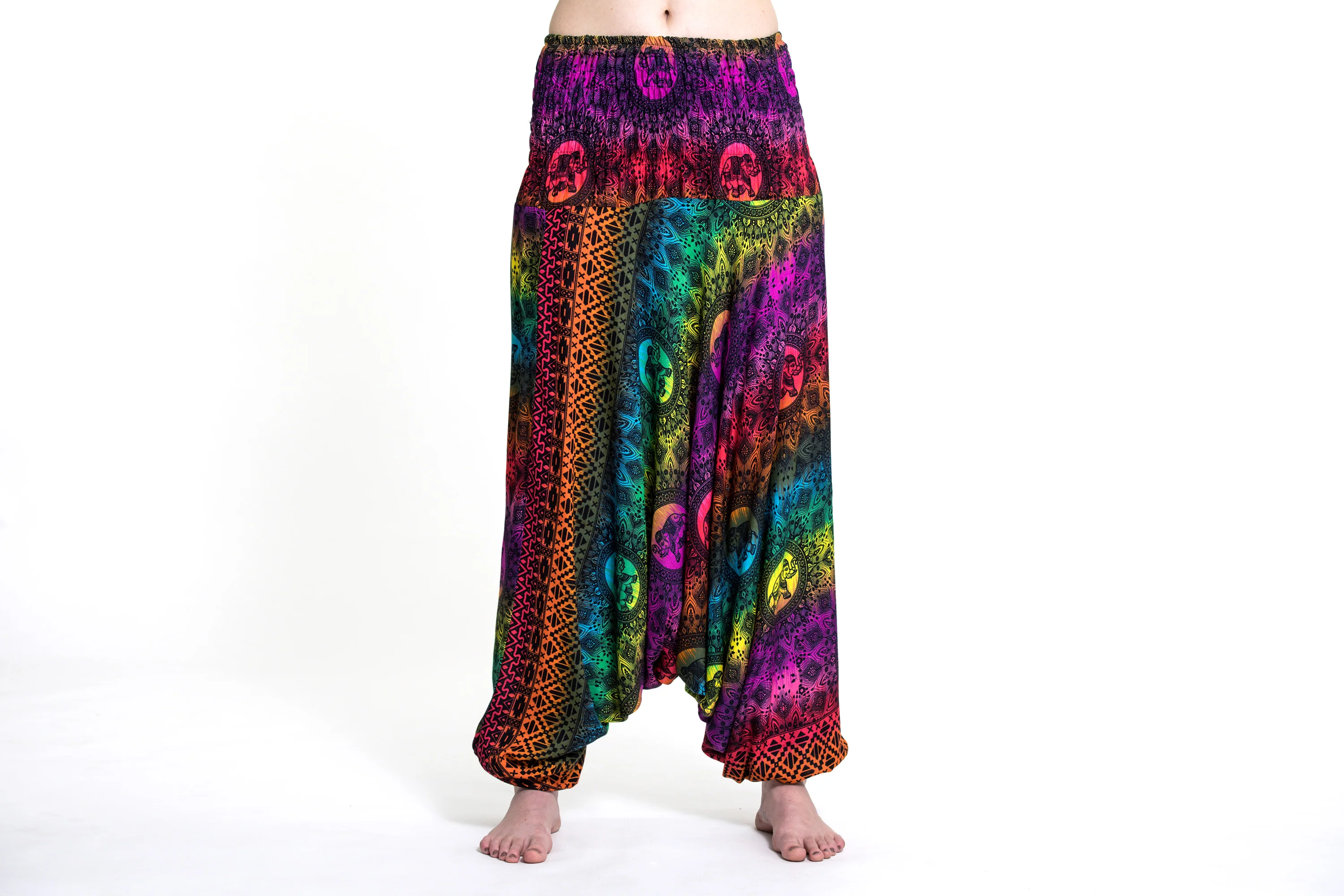 Rainbow Elephant 2-in-1 Jumpsuit Elephant Pants in Purple - Image 2