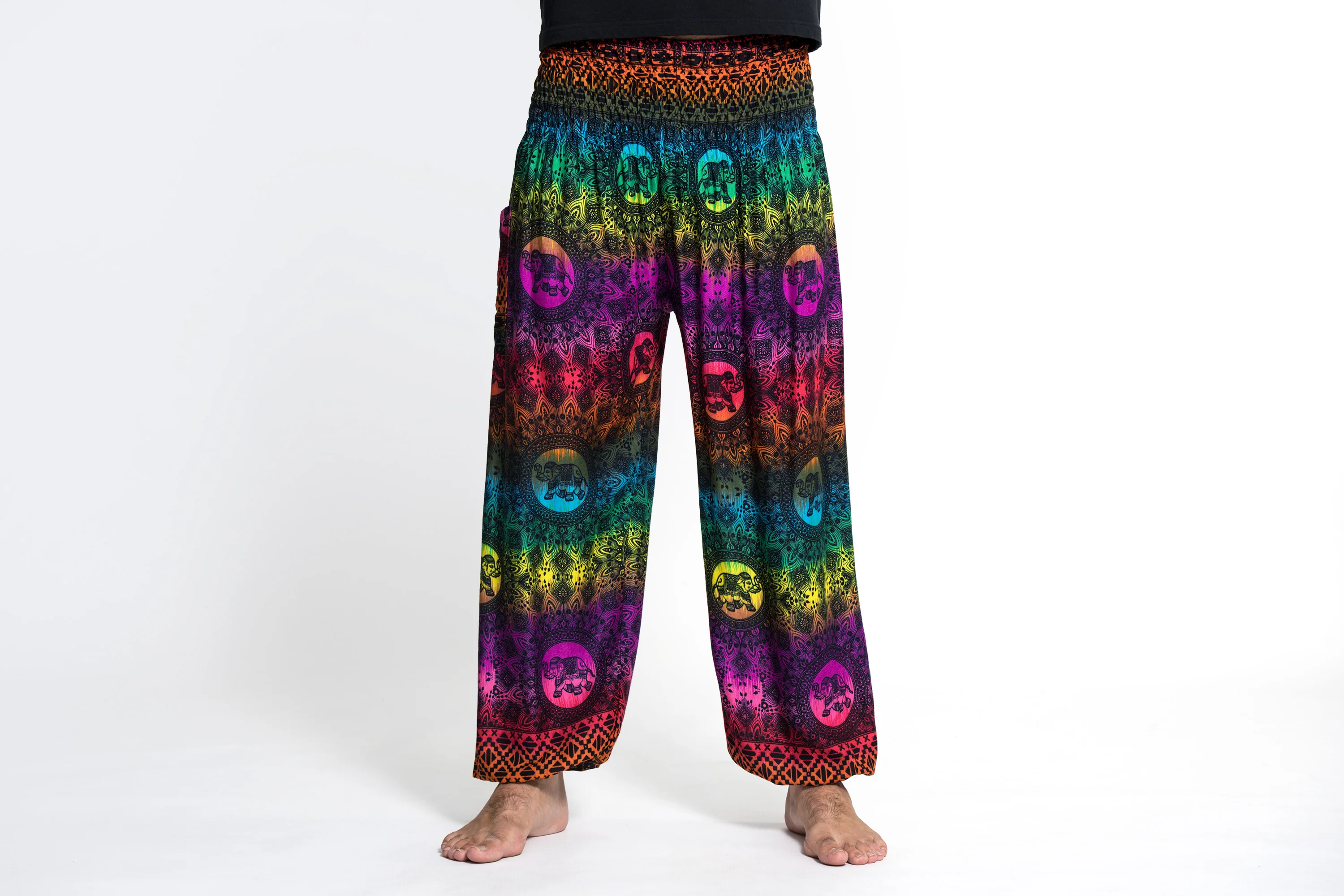 Rainbow Elephant Men's Elephant Pants in Purple - Image 2
