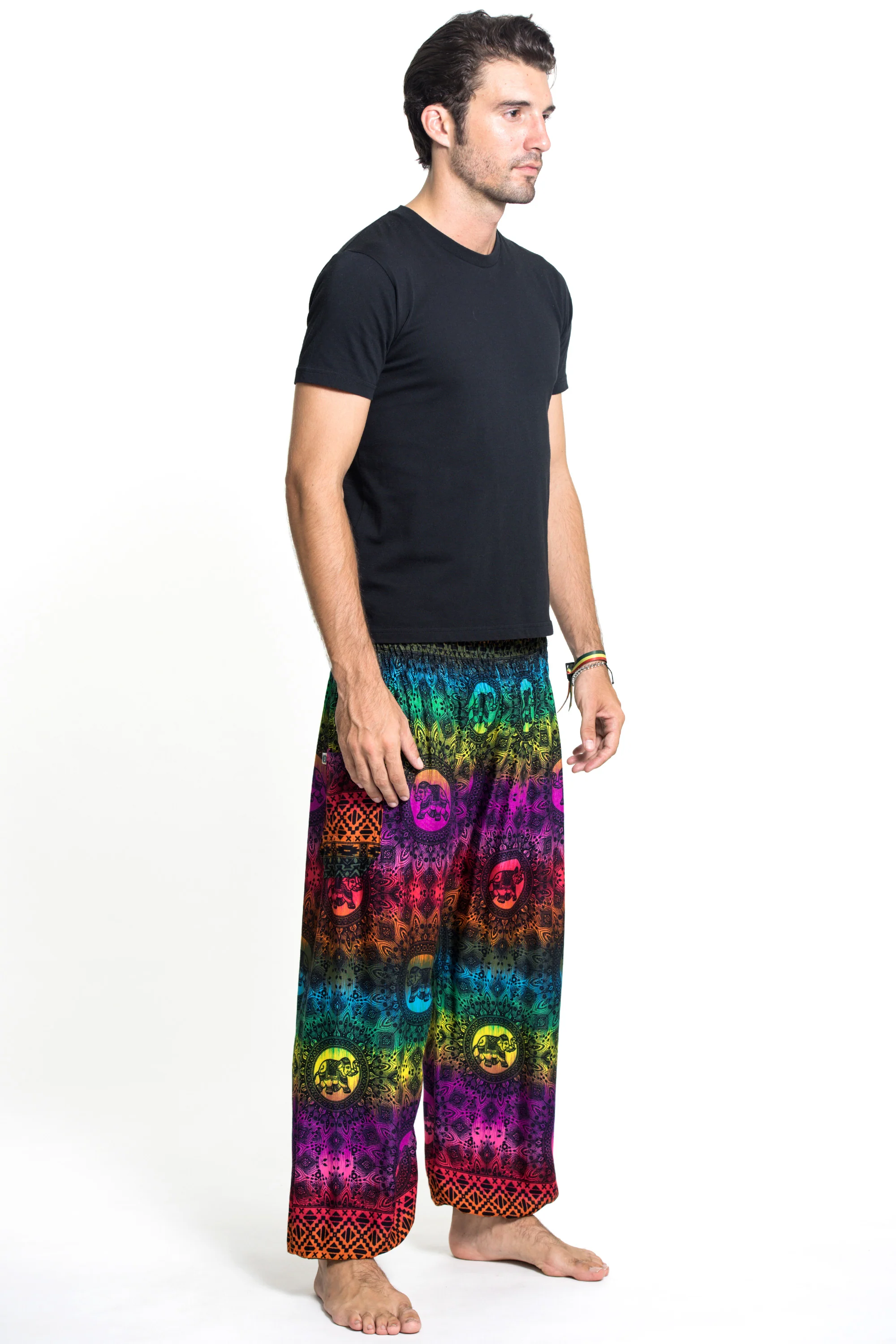 Rainbow Elephant Men's Elephant Pants in Purple - Image 4