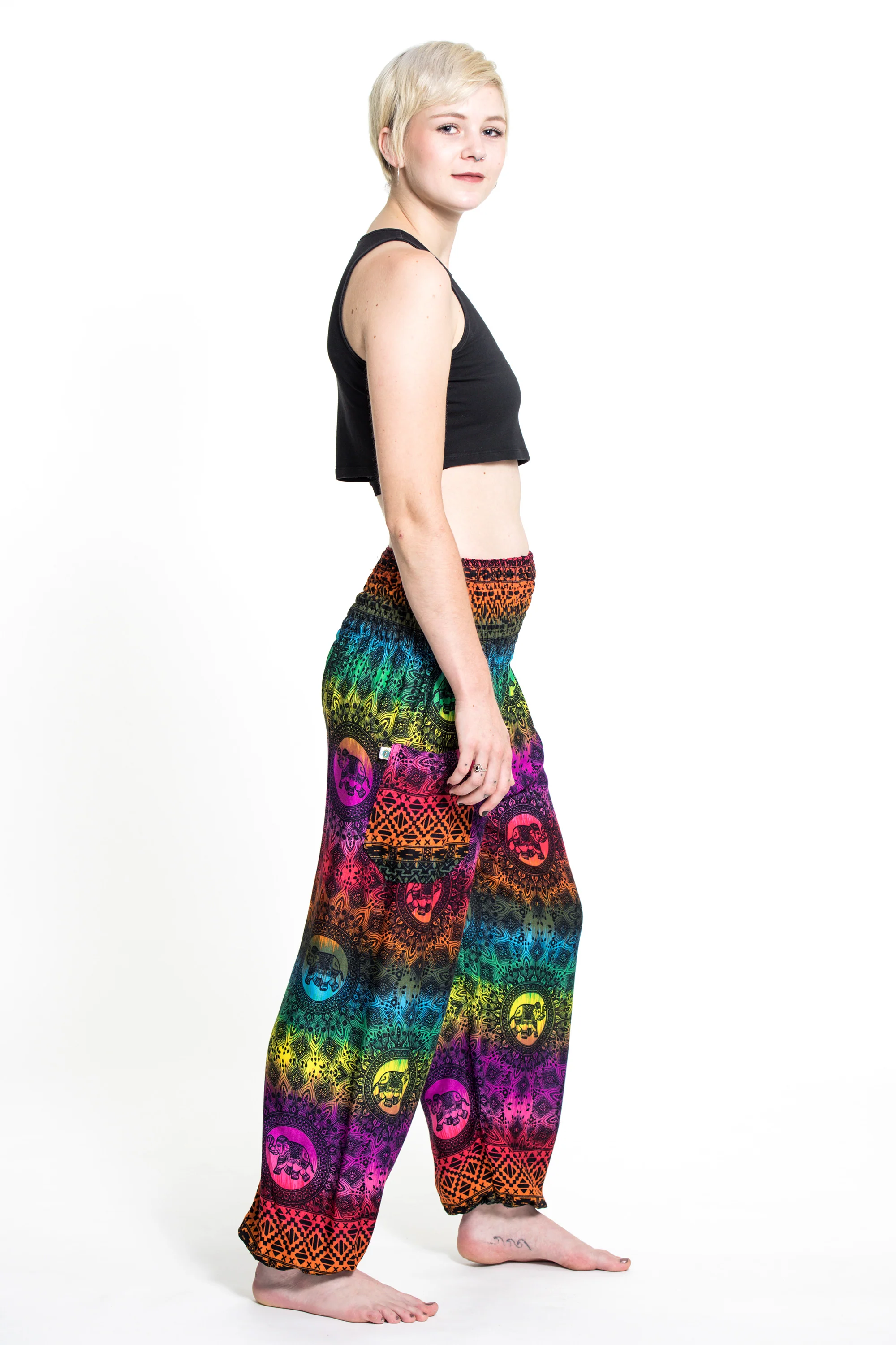 Rainbow Elephant Women's Elephant Pants in Purple - Image 3