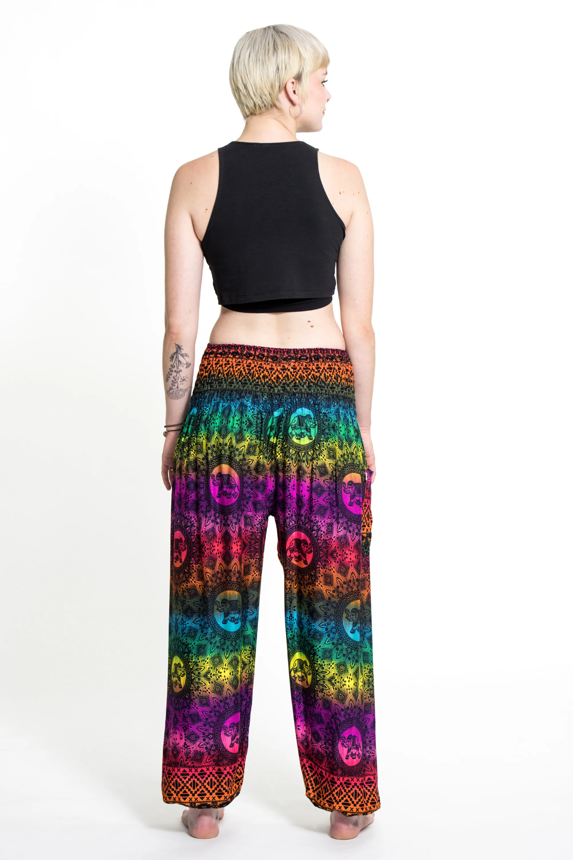 Rainbow Elephant Women's Elephant Pants in Purple - Image 4