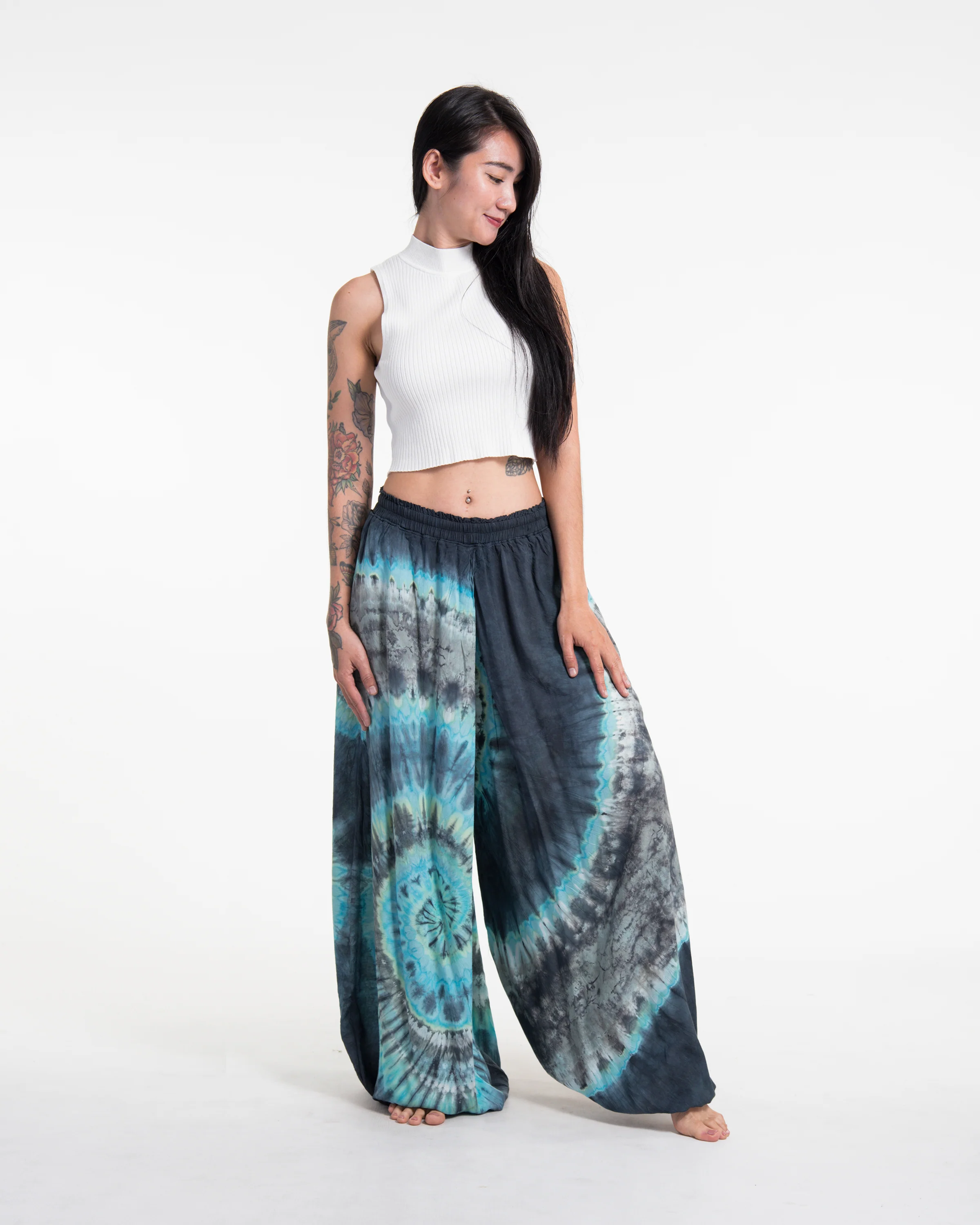 Tie dye Women Balloon Harem Pants 06