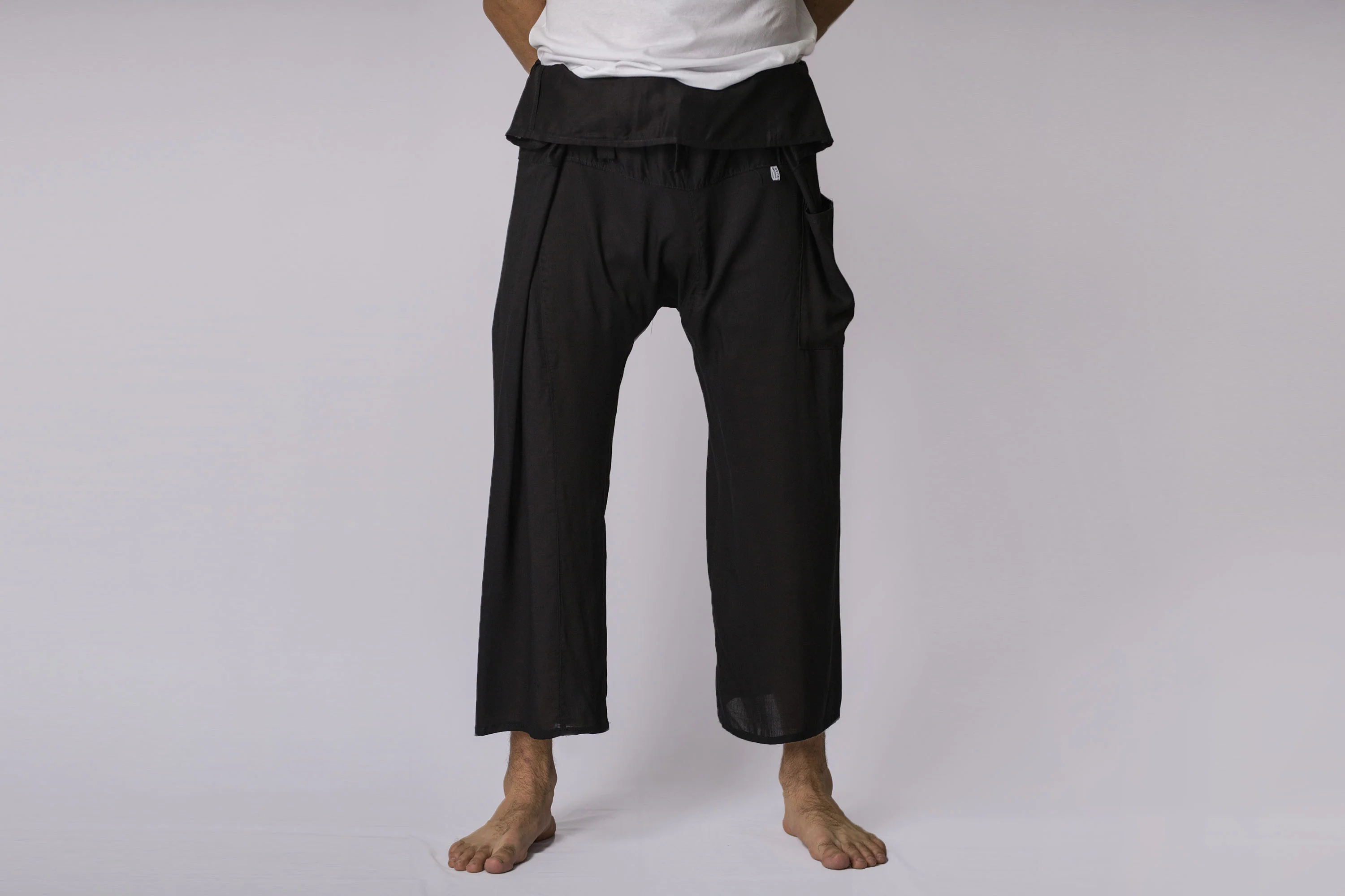 Unisex Thai Fisherman Pants in Black - Image 2