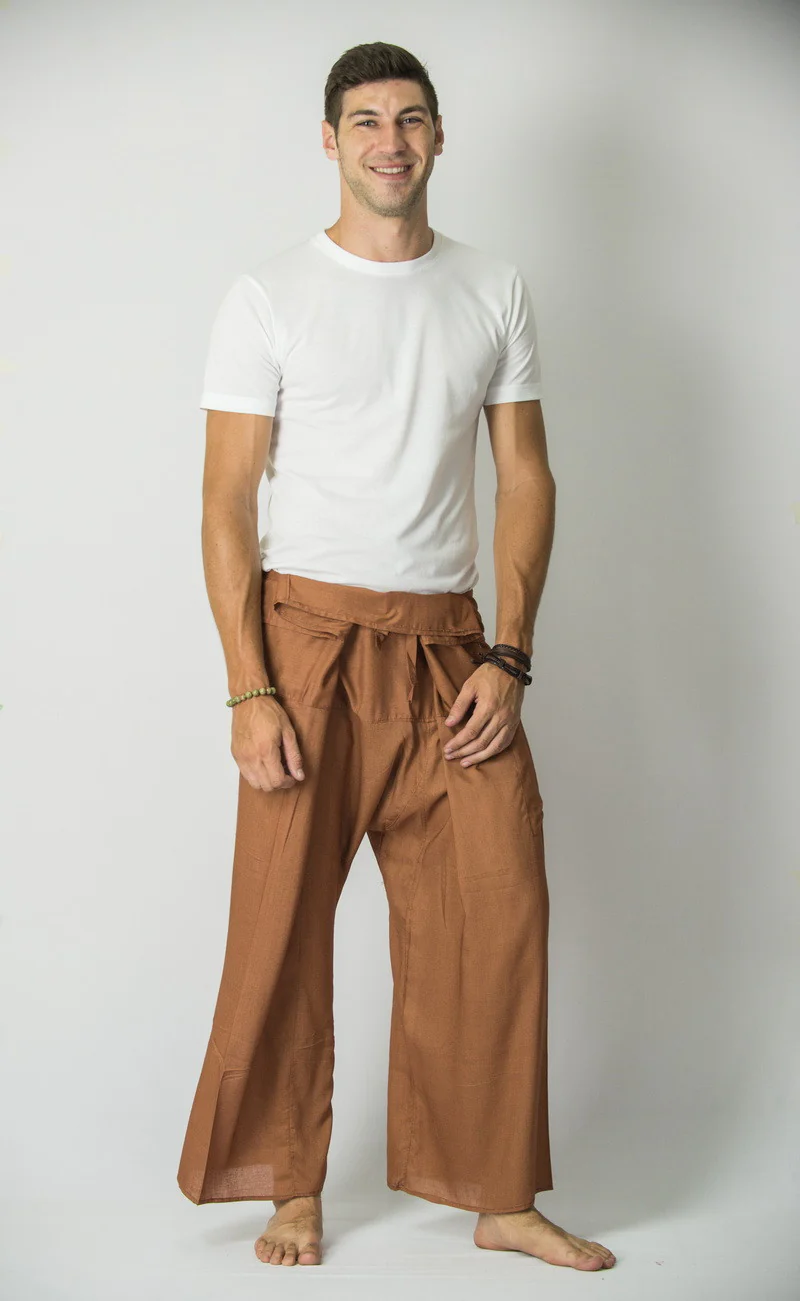 Unisex Thai Fisherman Pants in Mustard