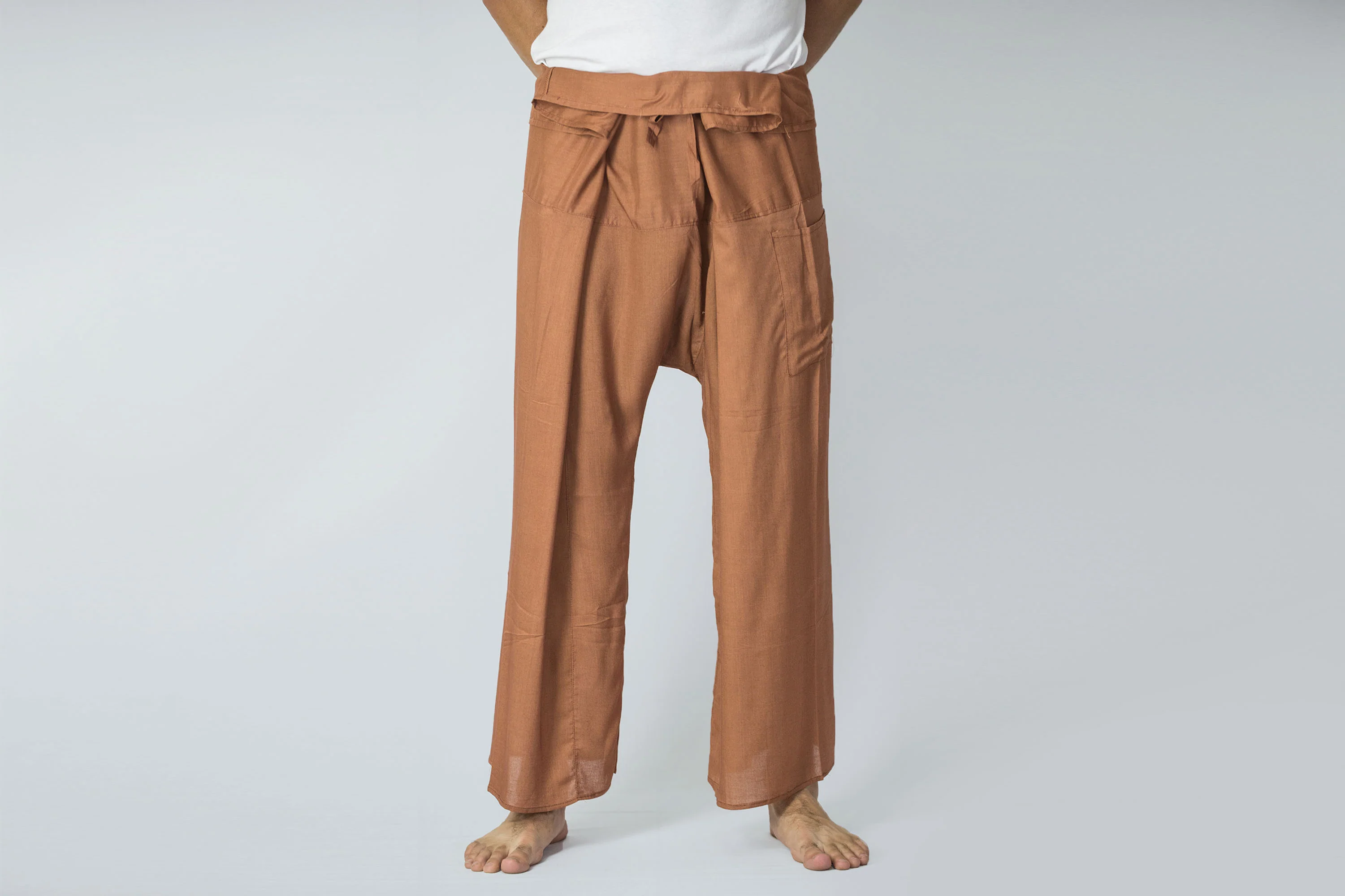 Unisex Thai Fisherman Pants in Mustard - Image 2