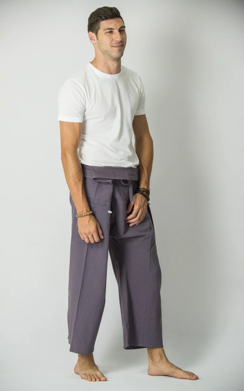 Unisex Thai Fisherman Pants in Silver