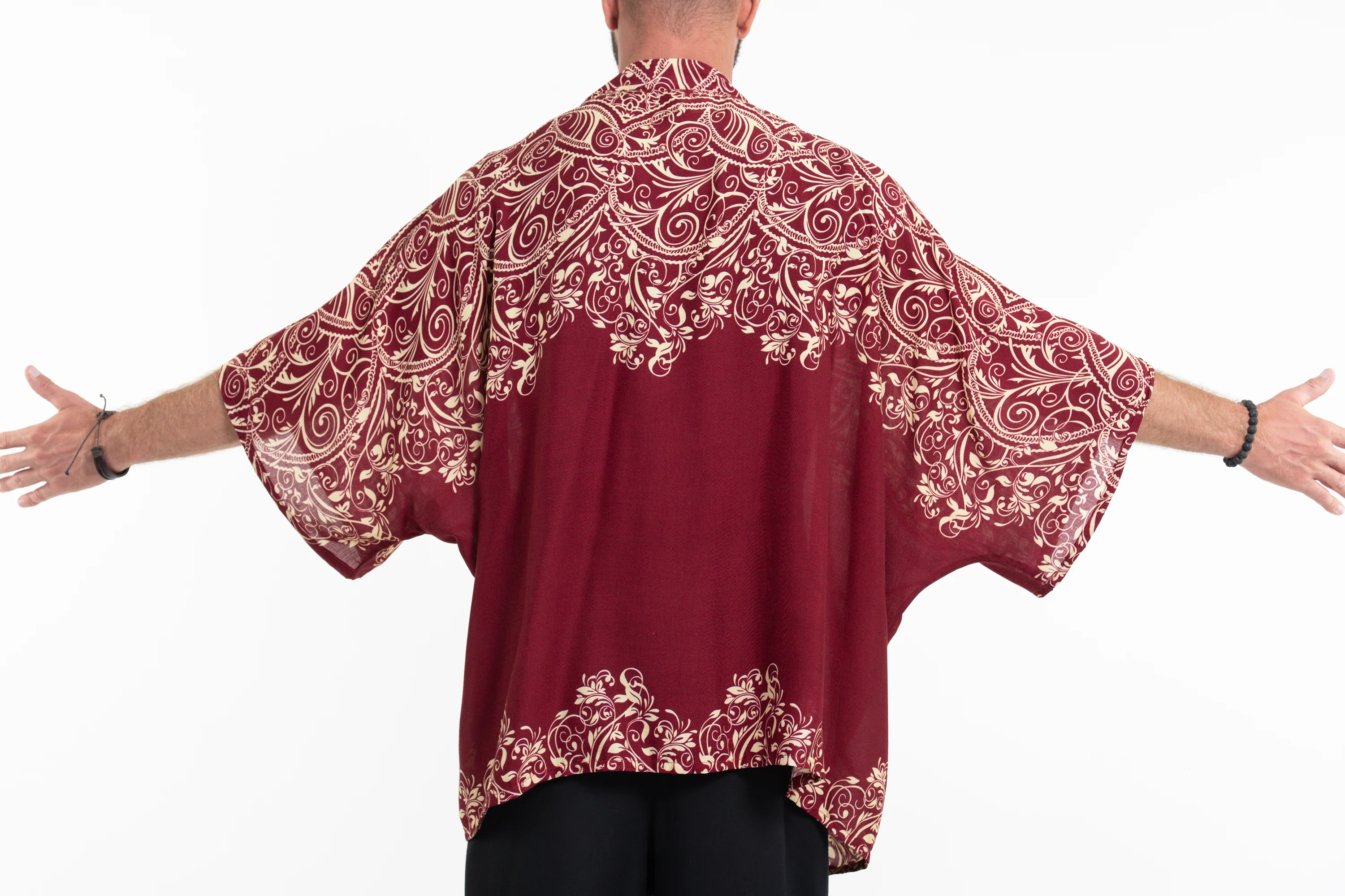 Vines Kimono Cardigan in Red - Image 6