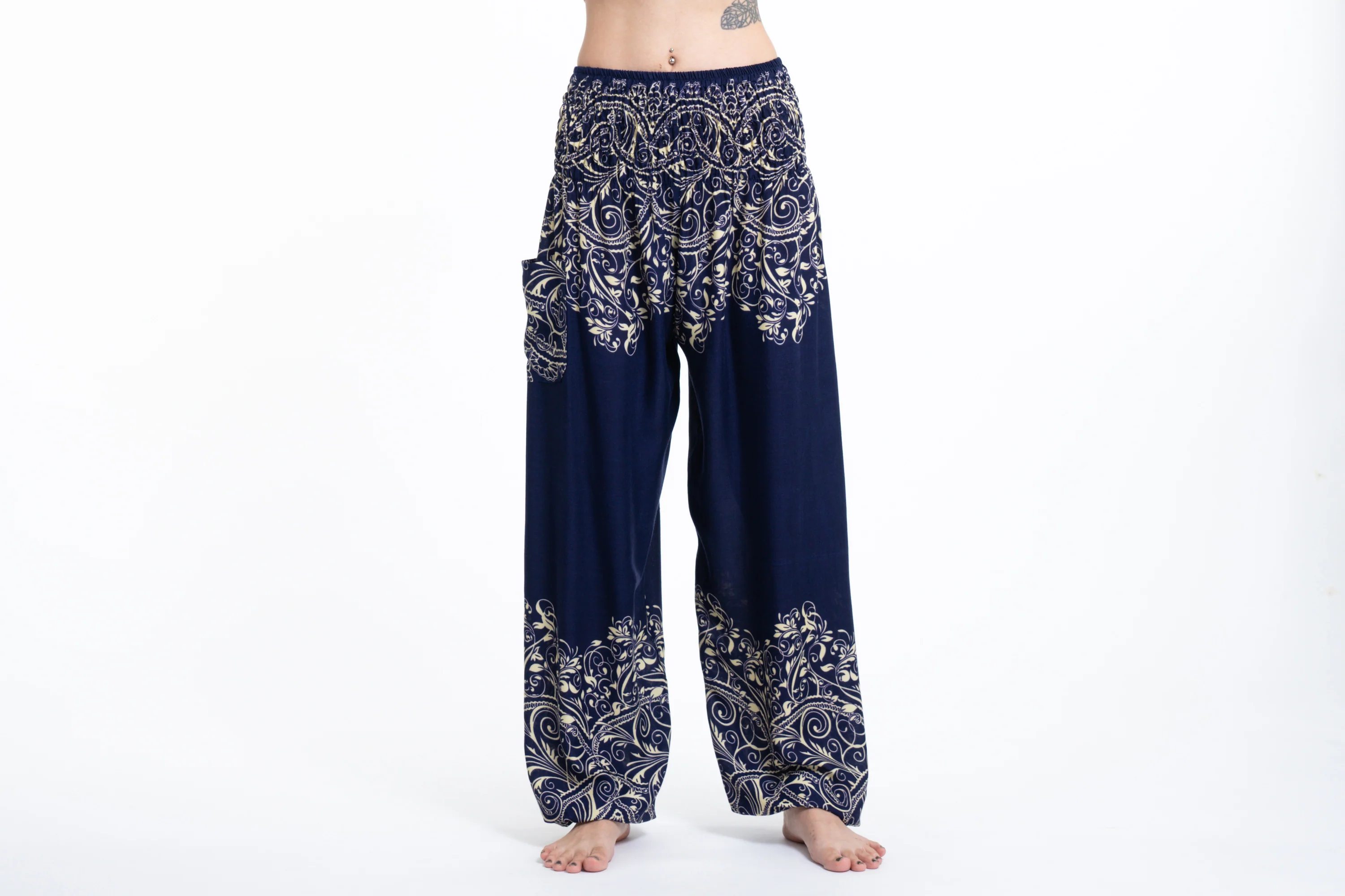 Vines Women's Harem Pants in Blue - Image 2