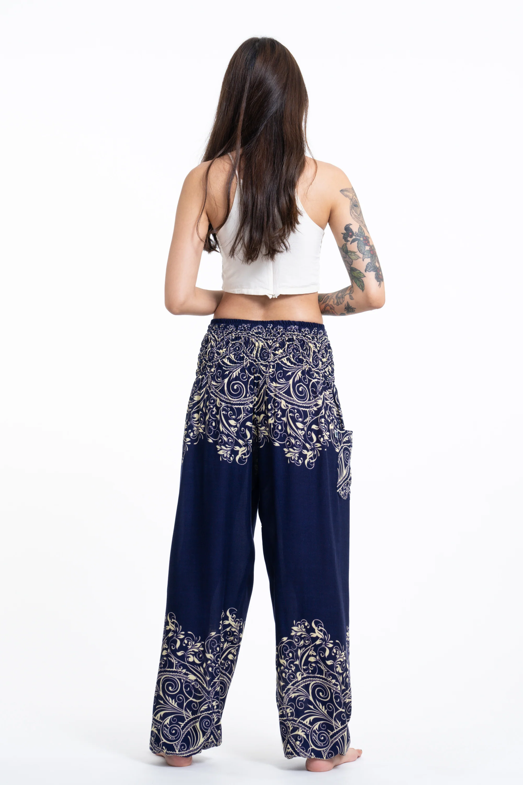 Vines Women's Harem Pants in Blue - Image 4