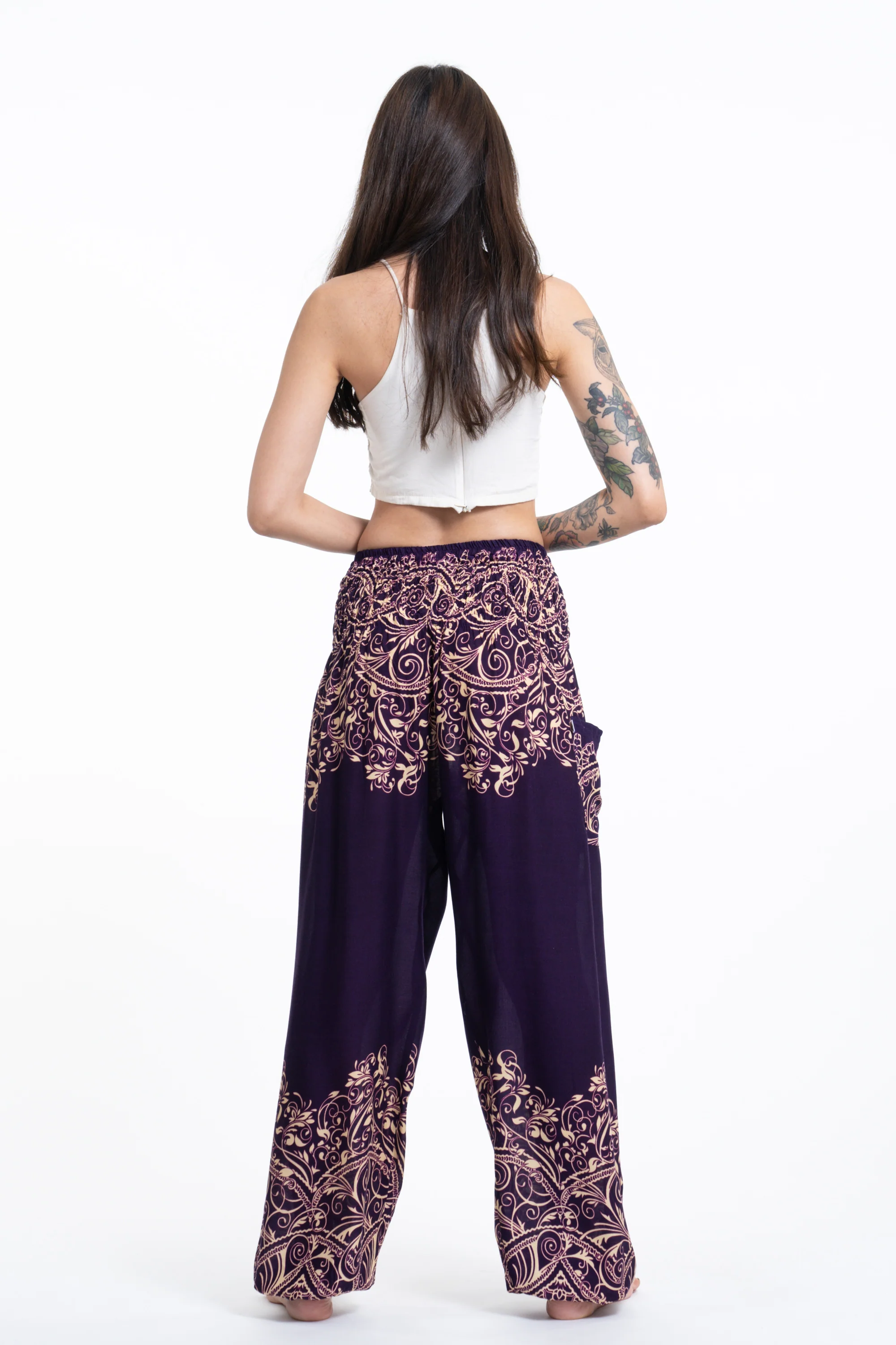 Vines Women's Harem Pants in Purple - Image 4