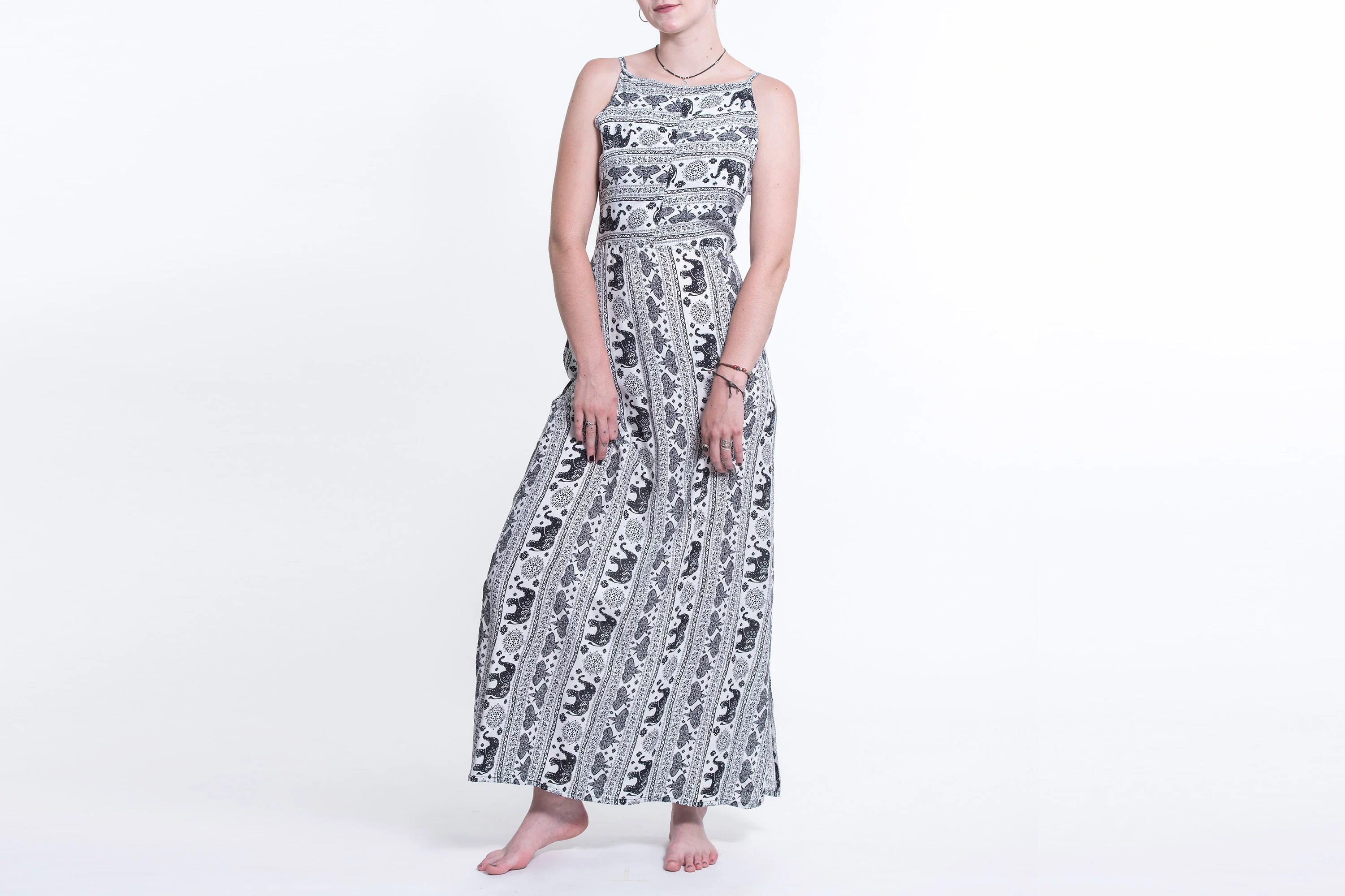 Wild Elephant Tie Back Maxi Dress in White - Image 2
